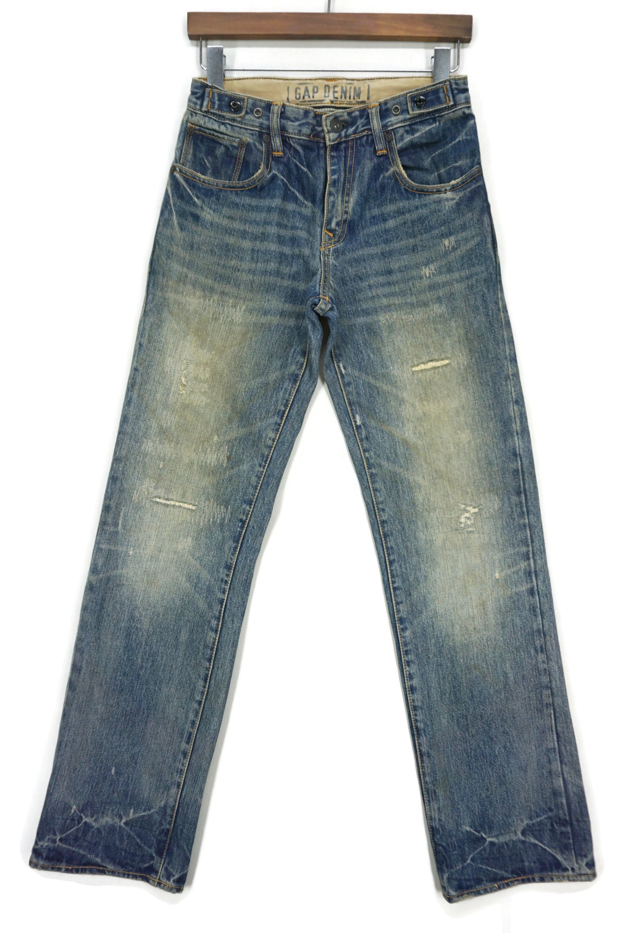 Gap Gap Jeans Distressed Jeans Irregular Faded Jeans Size US 27 - 1 Thumbnail