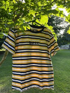 Guess yellow hotsell striped tee