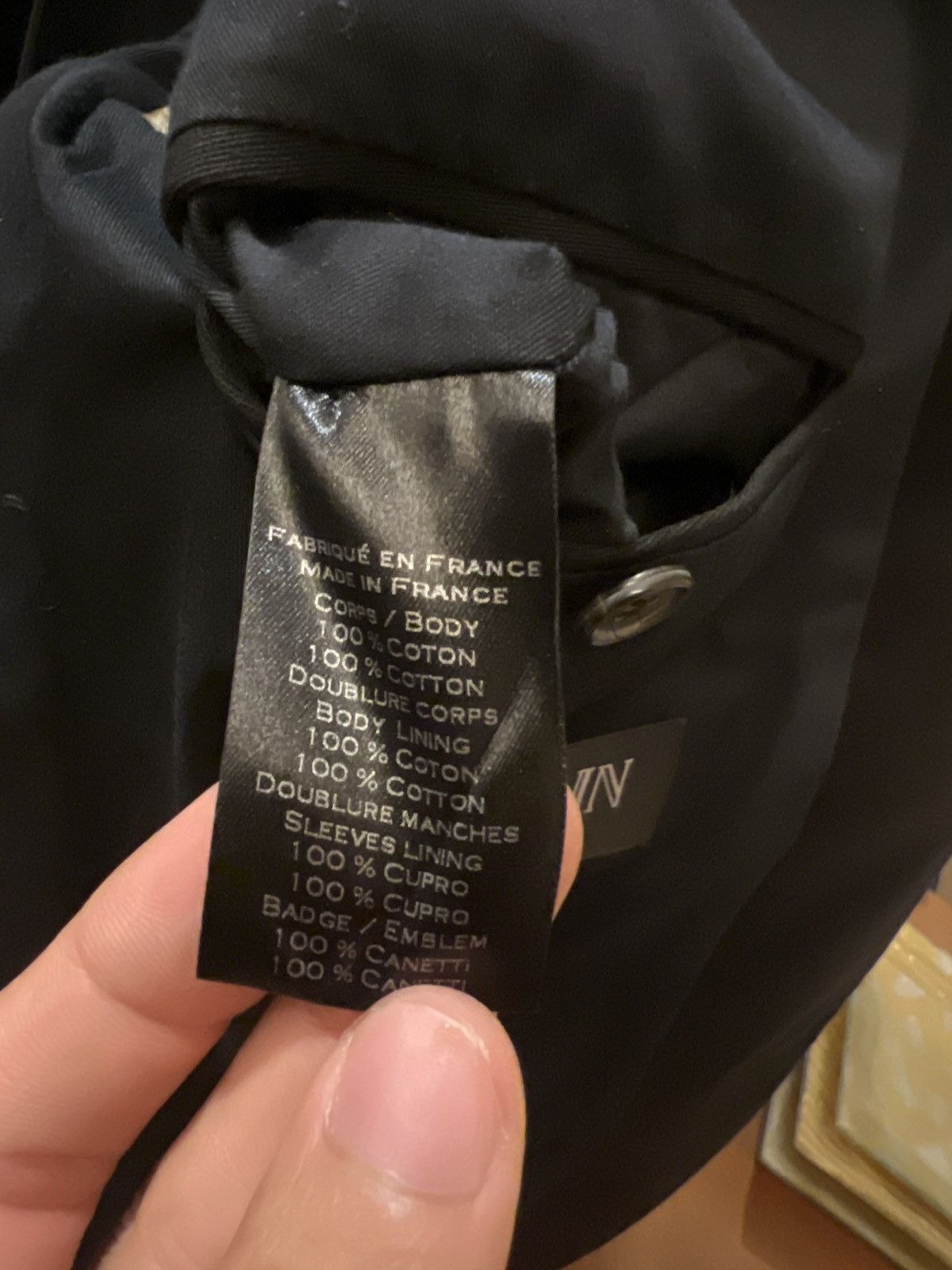 Balmain $3000+ Suit Jacket Satin Lapel And Gold Embroidery Detail Size 52L - 5 Thumbnail