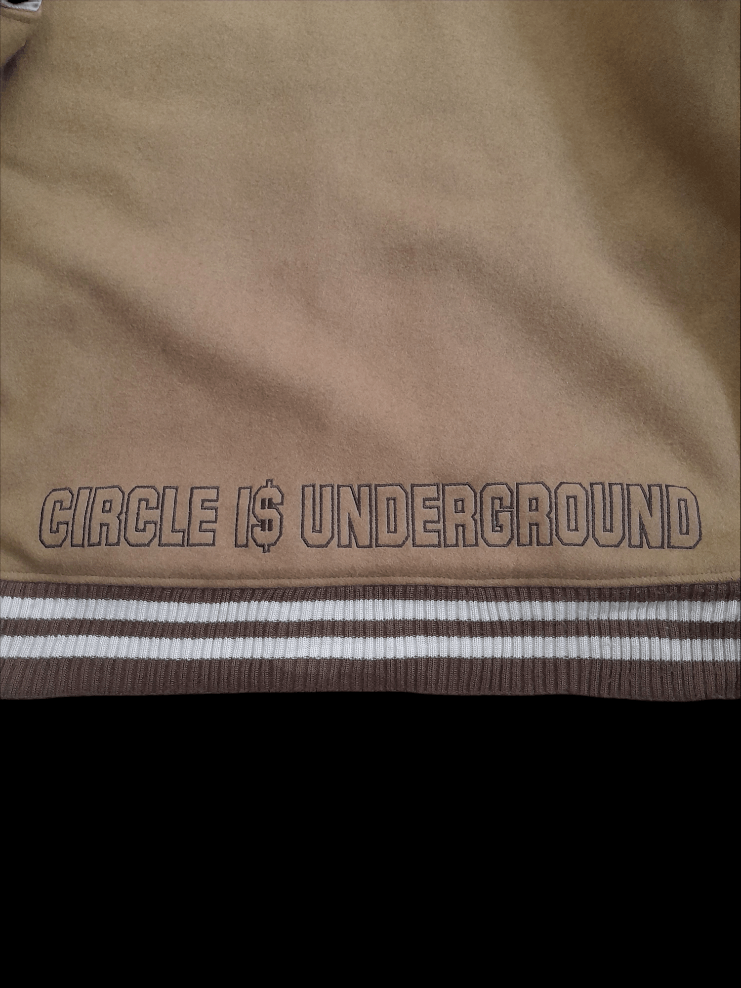 Japanese Brand Elitism Circle is Underground leather varsity jacket (D641) Size US L / EU 52-54 / 3 - 6 Thumbnail