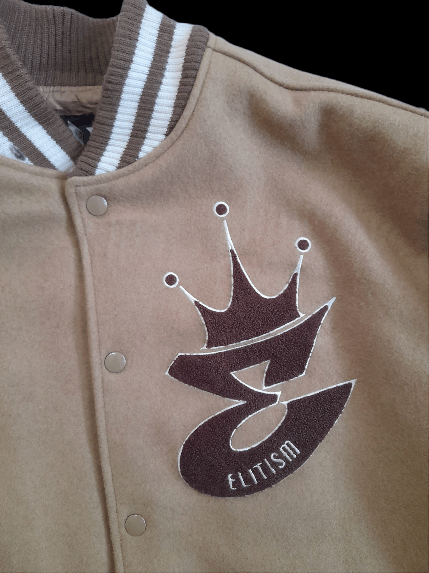 Japanese Brand Elitism Circle is Underground leather varsity jacket (D641) Size US L / EU 52-54 / 3 - 3 Thumbnail