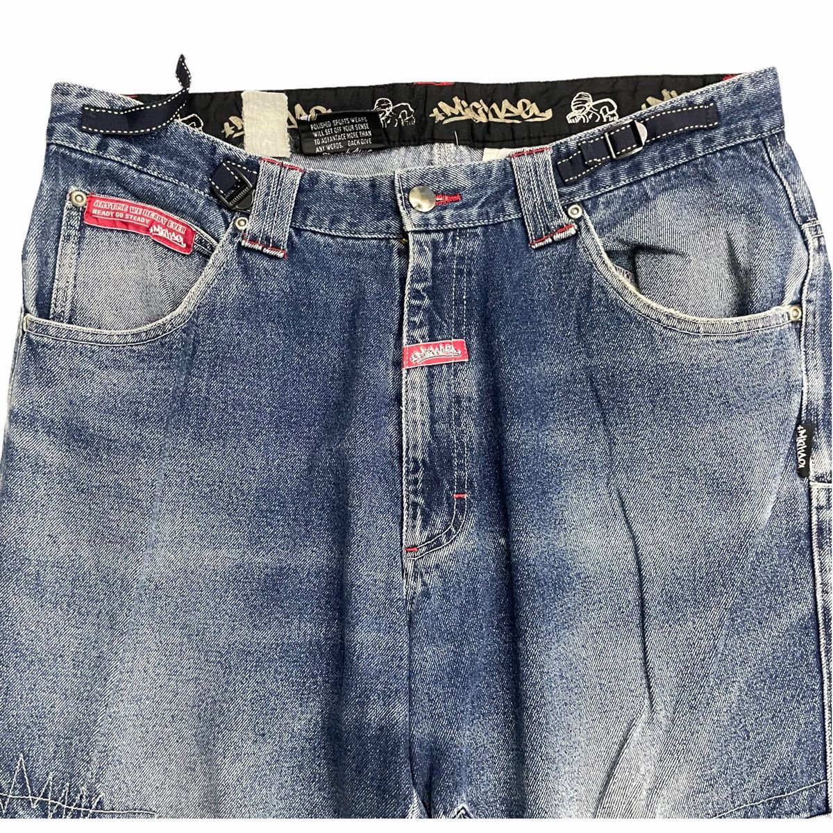 Japanese Brand STEAL💥 DACK DIVE HIPHOP STYLE MULTIPOCKET DENIM JEAN PANT Size US 34 / EU 50 - 3 Thumbnail
