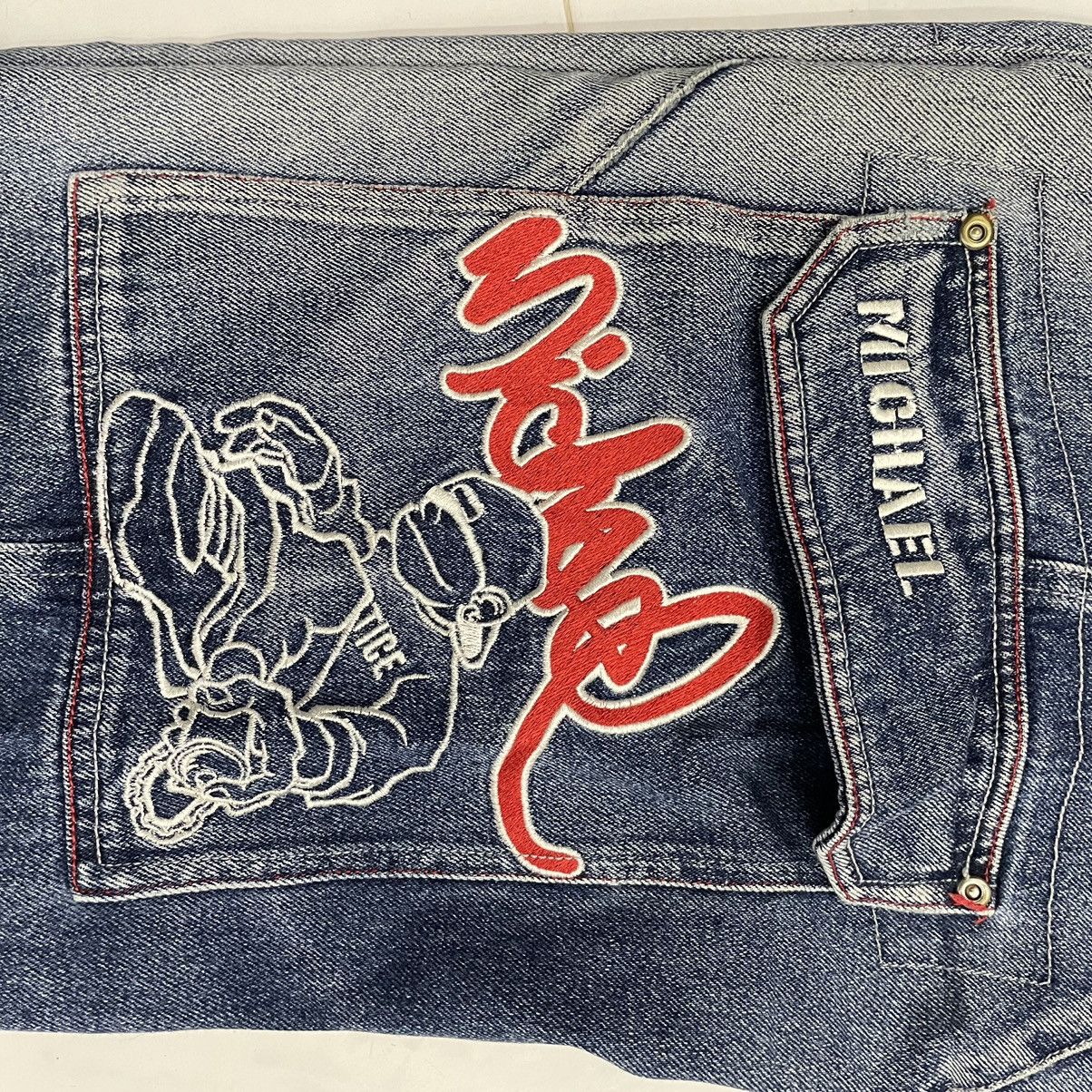 Japanese Brand STEAL💥 DACK DIVE HIPHOP STYLE MULTIPOCKET DENIM JEAN PANT Size US 34 / EU 50 - 7 Thumbnail