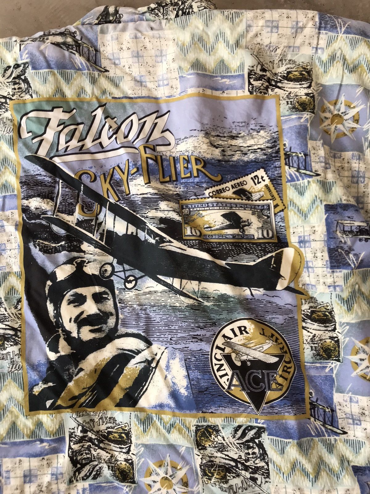 Avirex RARE 80s FALCON SKY FLIER AIRCRAFT SINCLAIR Size US L / EU 52-54 / 3 - 2 Thumbnail