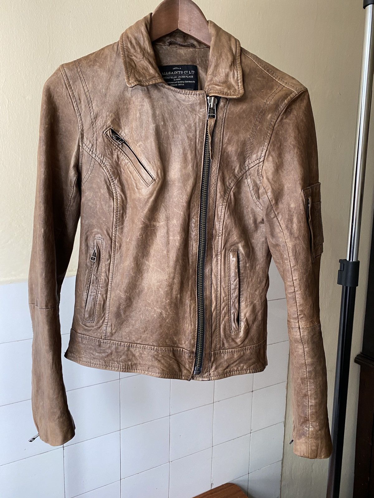 Allsaints AllSaints All Saints Marsden leather jacket wmns size US 4