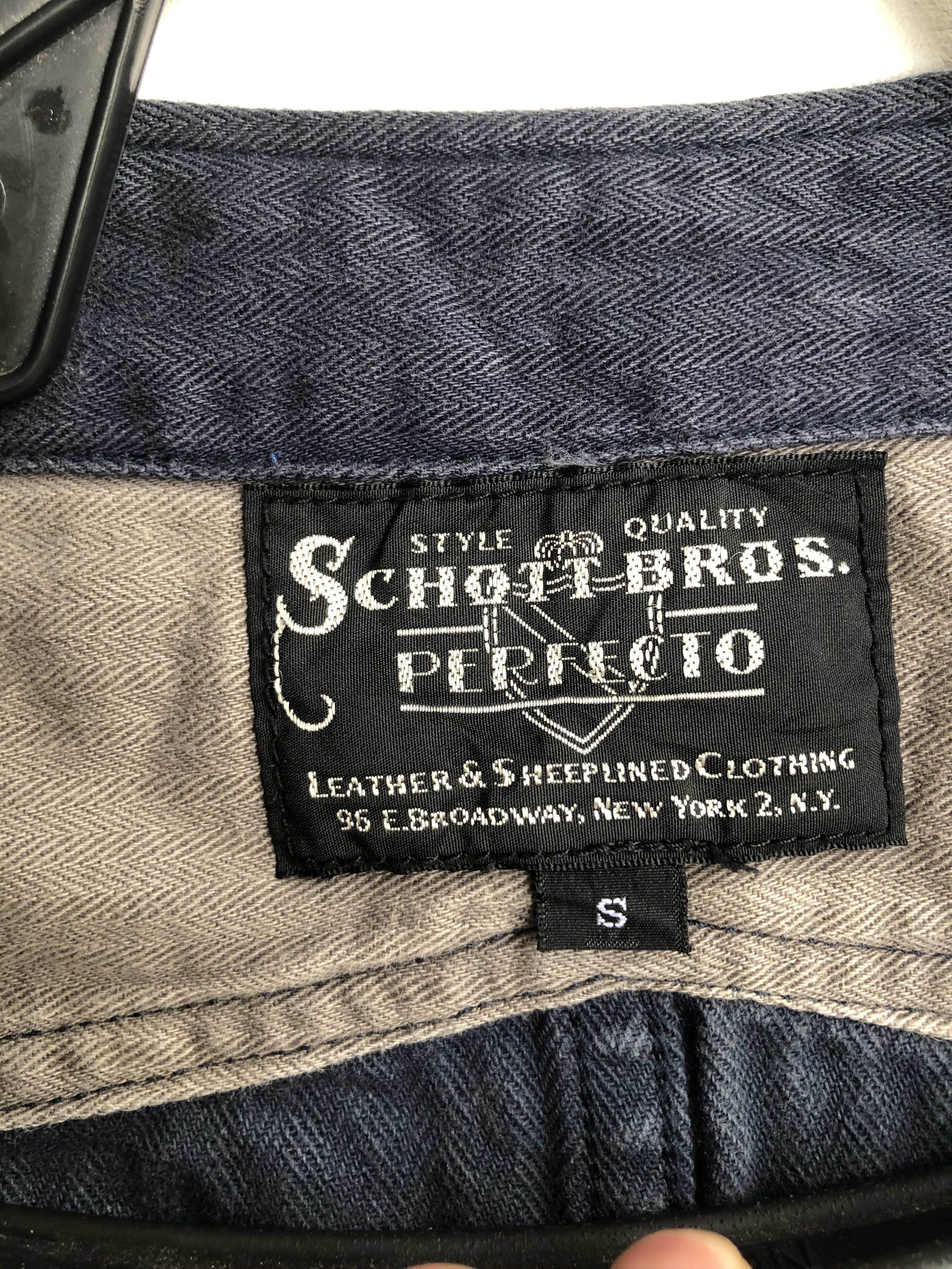 Schott × Vintage VINTAGE 90’s SCHOTT BROS. PERFECTO VEST Size US S / EU 44-46 / 1 - 5 Thumbnail