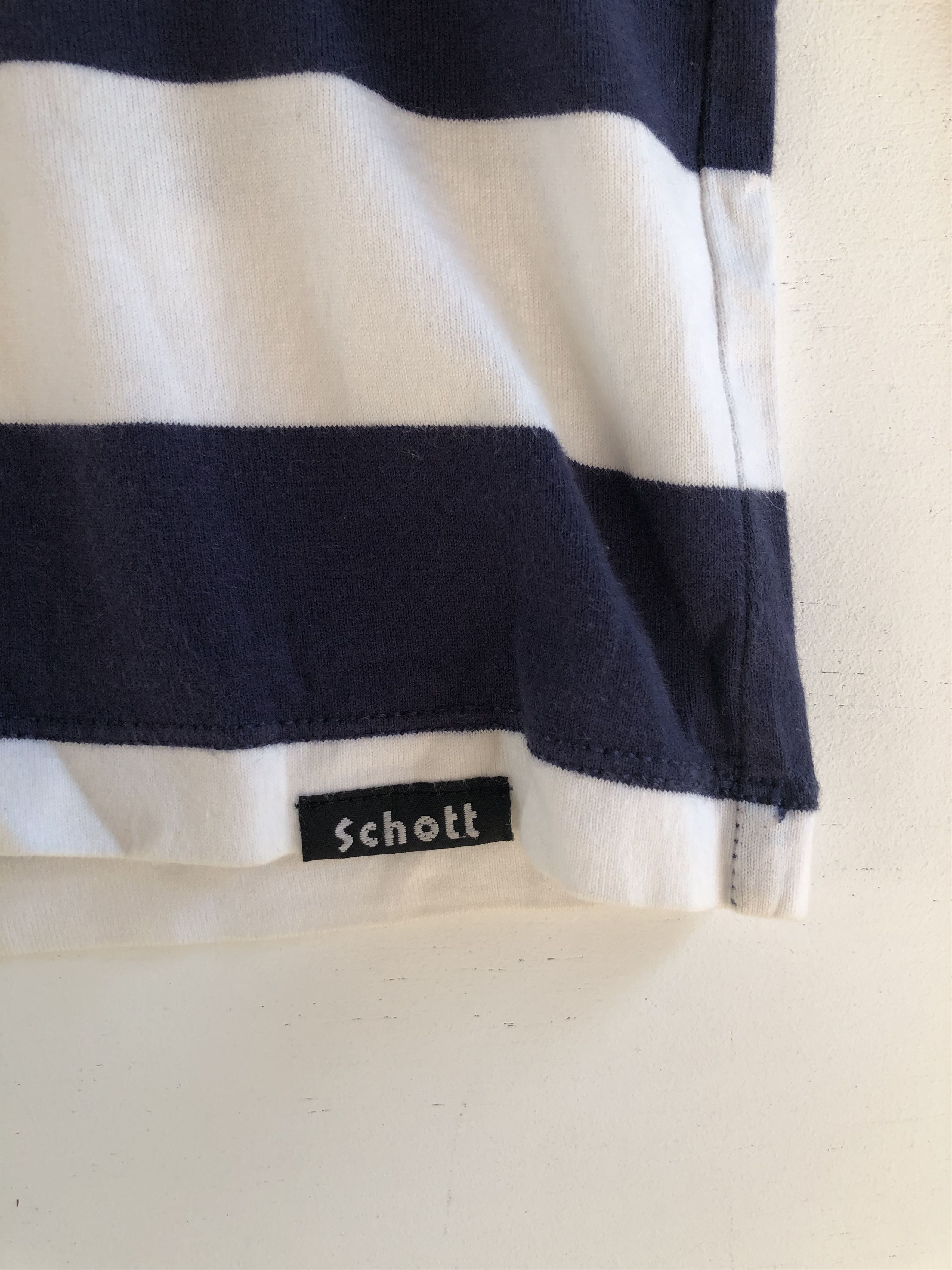 Schott SCHOTT STRIPE SINGLE POCKET LONGSLEEVES TEE Size US M / EU 48-50 / 2 - 4 Thumbnail