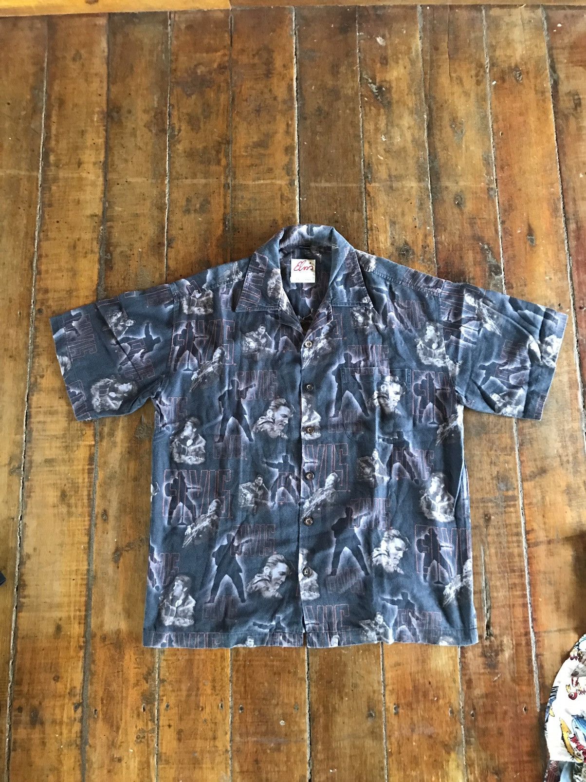 Band Tees × Vintage Elvis Presley Aloha Hawaiian Button Up Shirt Size US L / EU 52-54 / 3 - 1 Thumbnail