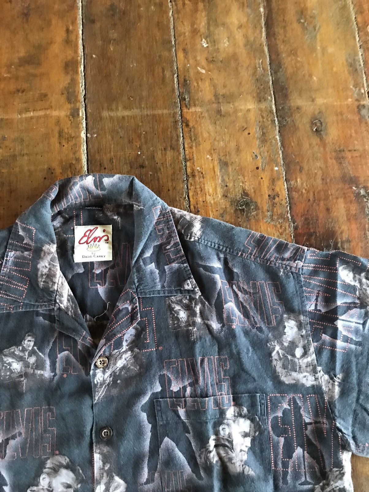 Band Tees × Vintage Elvis Presley Aloha Hawaiian Button Up Shirt Size US L / EU 52-54 / 3 - 3 Thumbnail