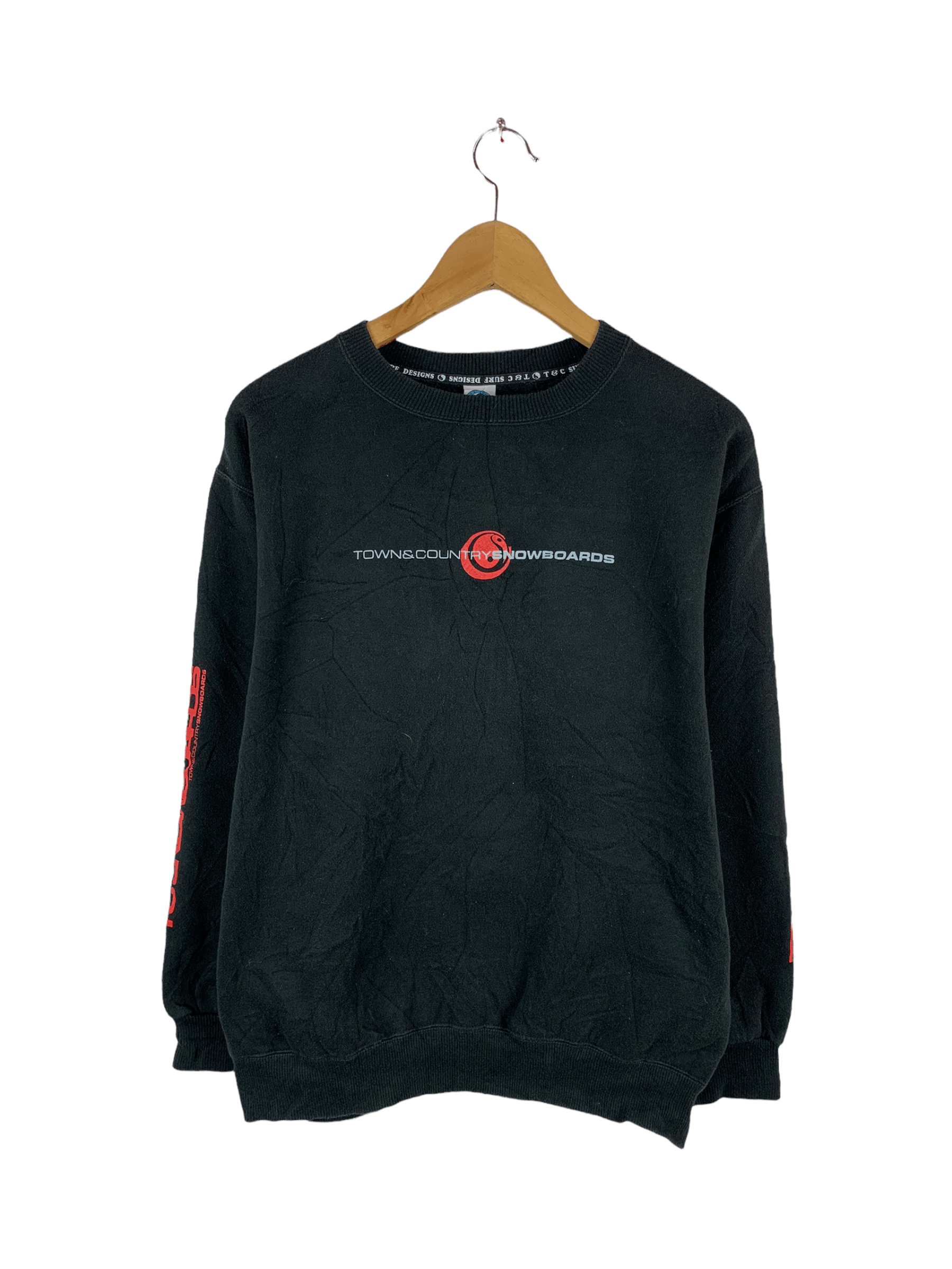 Vintage 🔥T&C Surf Snowboard Sweatshirt Size US M / EU 48-50 / 2 - 1 Thumbnail