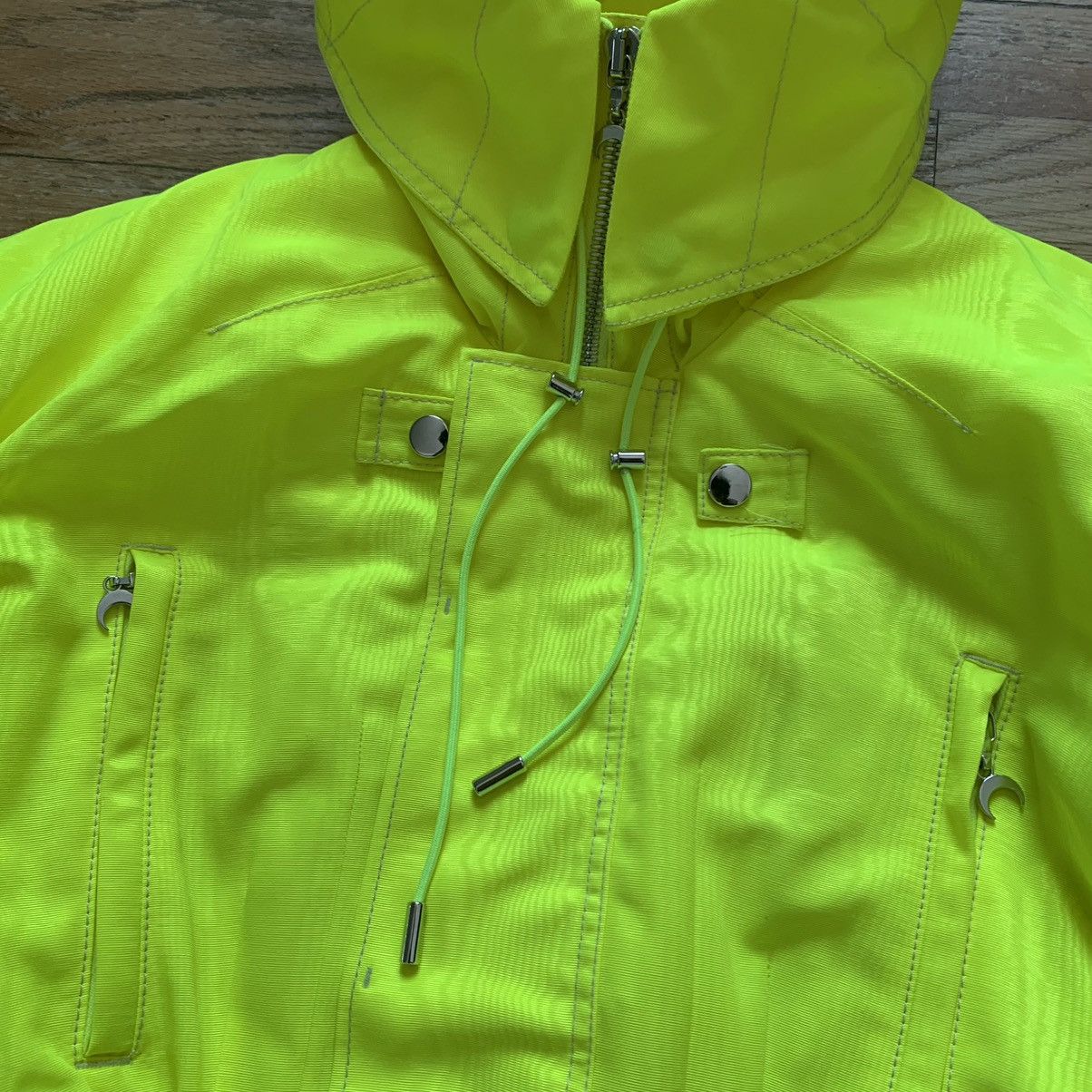 Marine Serre FW2019 Neon Moire Safety Parka Size US XS / EU 42 / 0 - 2 Thumbnail