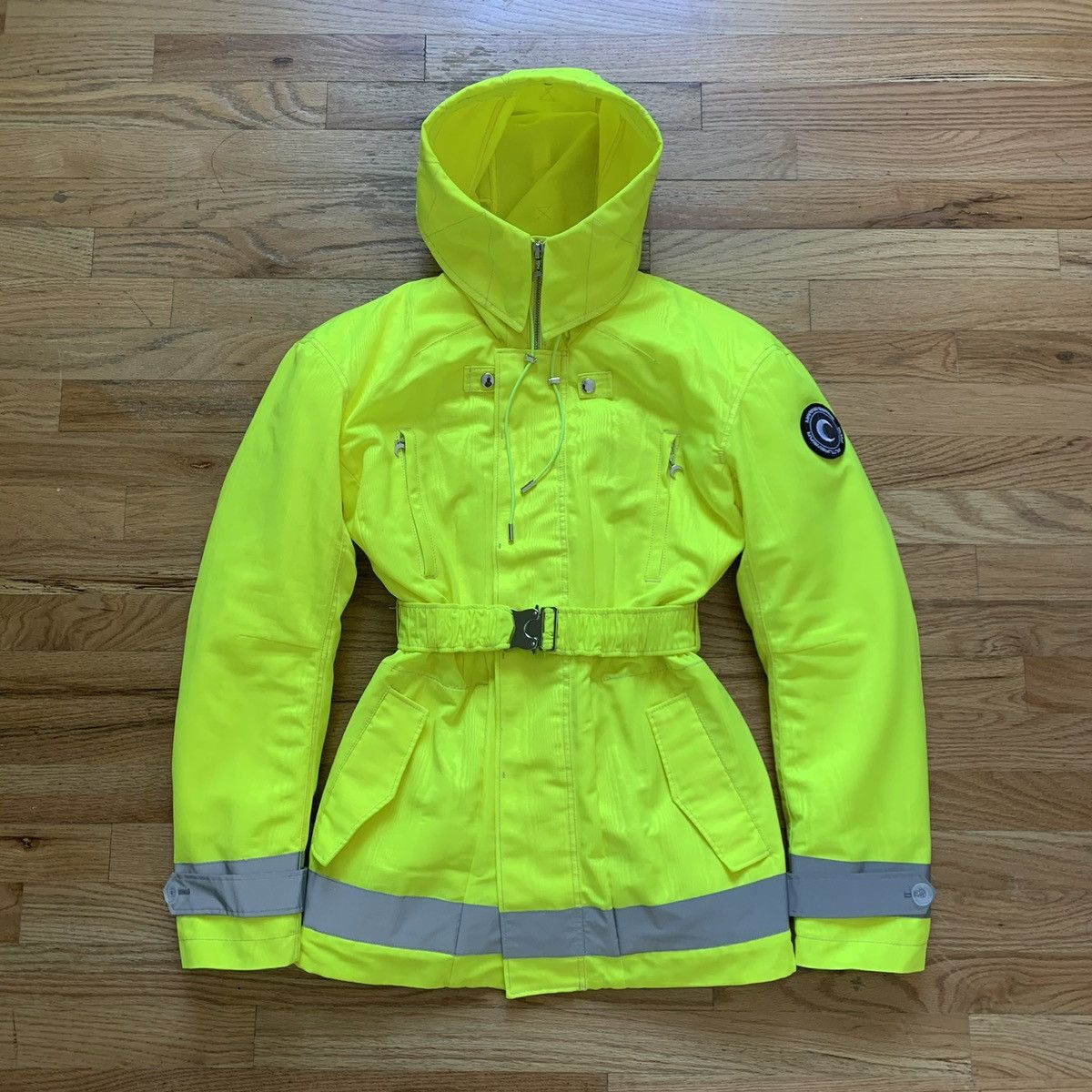 Marine Serre FW2019 Neon Moire Safety Parka Size US XS / EU 42 / 0 - 1 Thumbnail