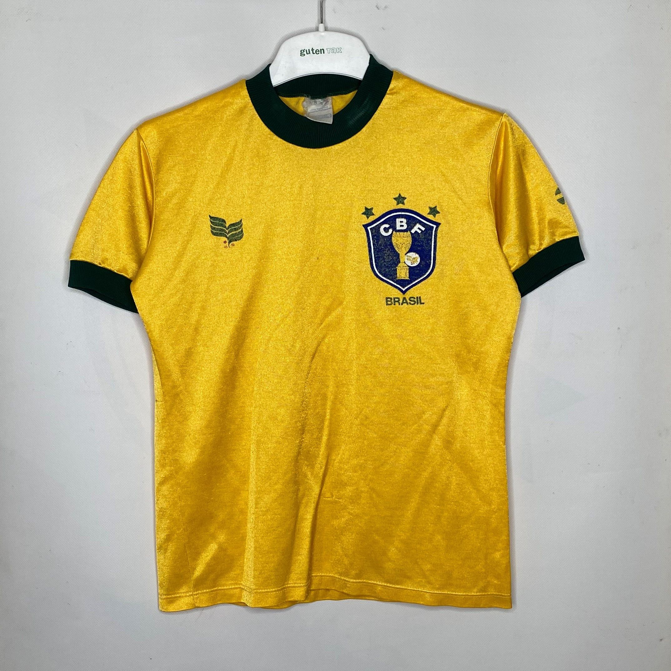 image of Fifa World Cup x Soccer Jersey Brazil Team 1985 Home Football Shirt Soccer Jersey Topper in Yellow 