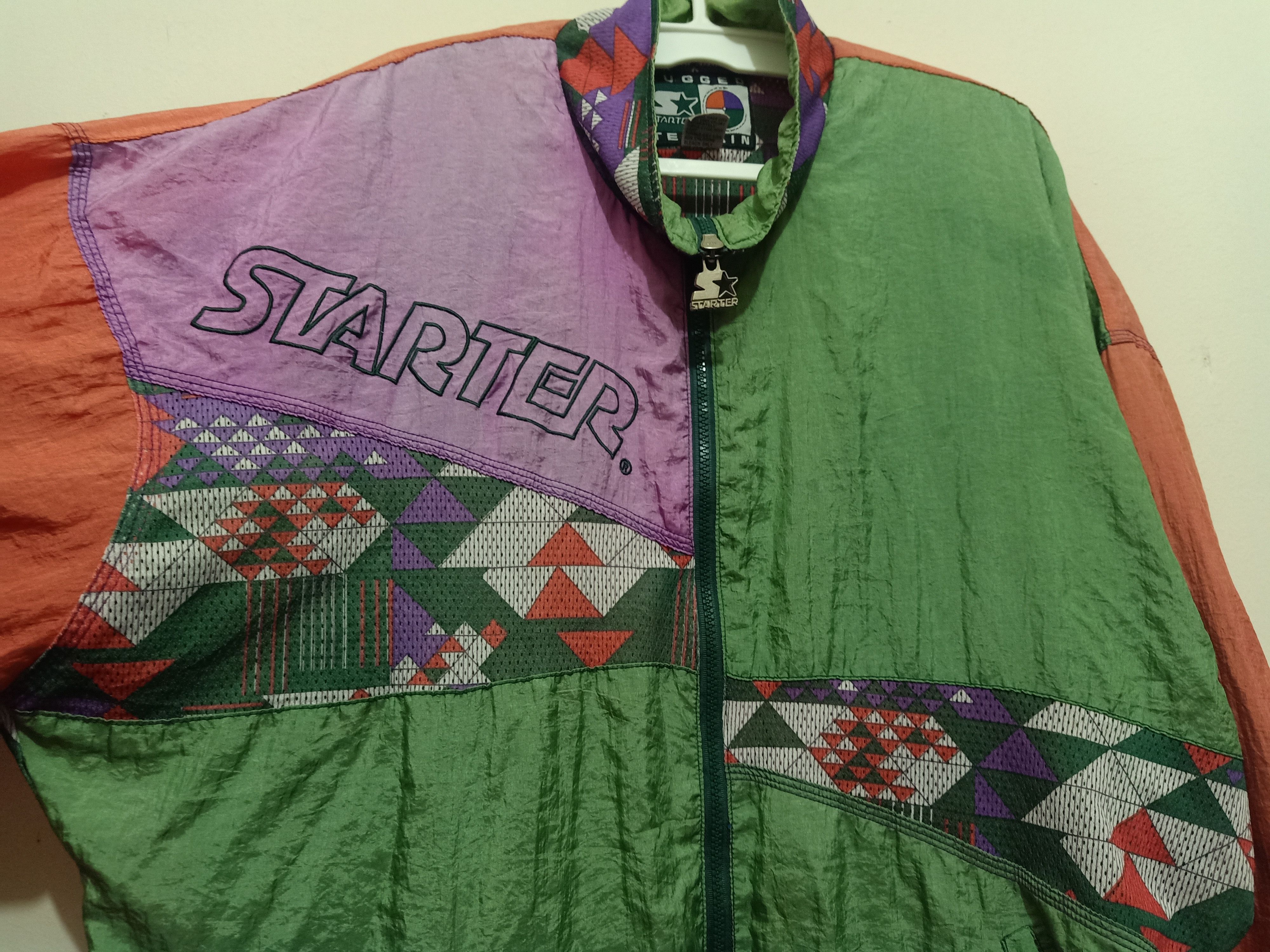 Vintage Rare Starter Rugged Terrain Geometric Windbreaker Jacket Size US L / EU 52-54 / 3 - 6 Thumbnail