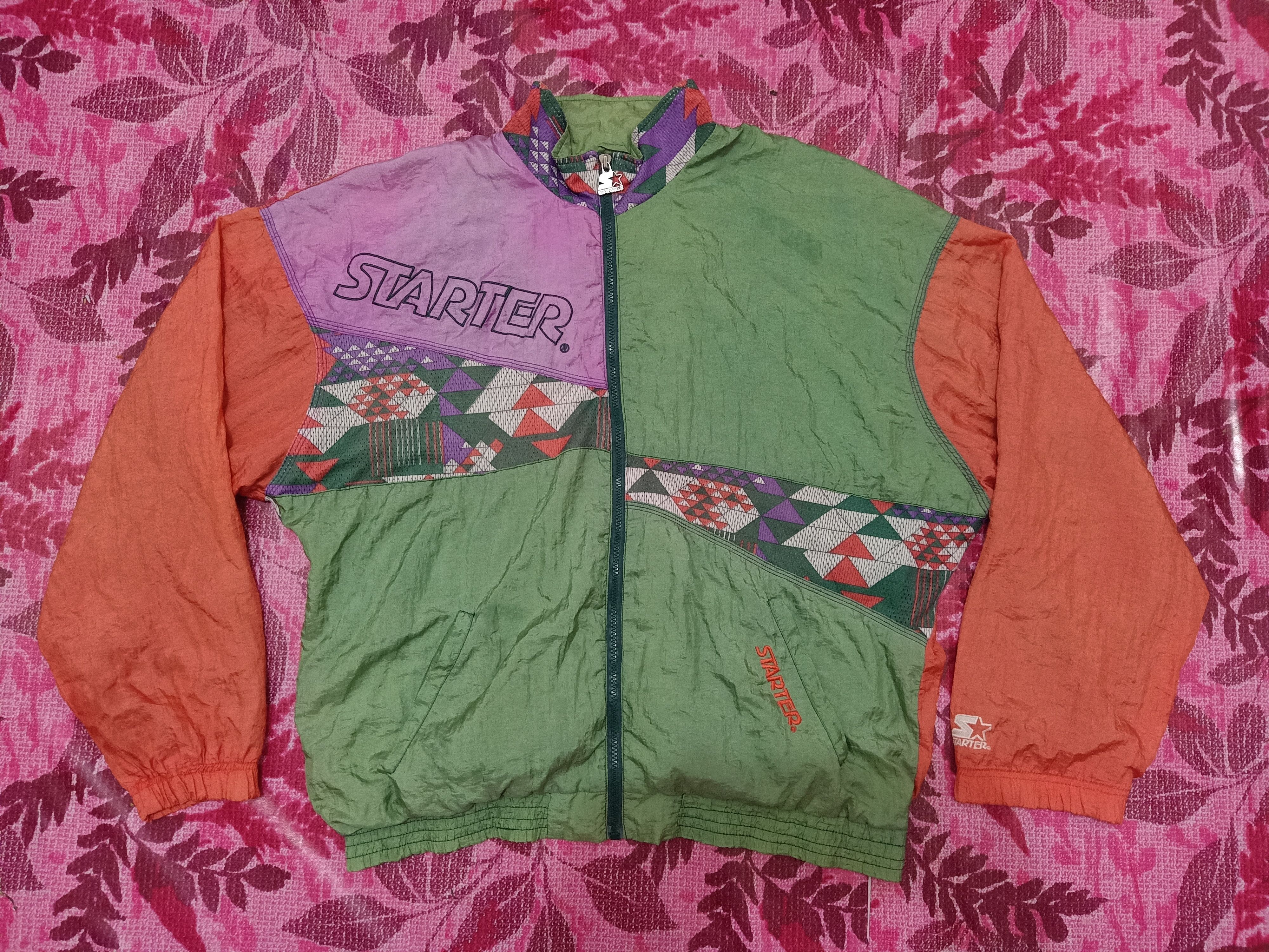 Vintage Rare Starter Rugged Terrain Geometric Windbreaker Jacket Size US L / EU 52-54 / 3 - 11 Thumbnail