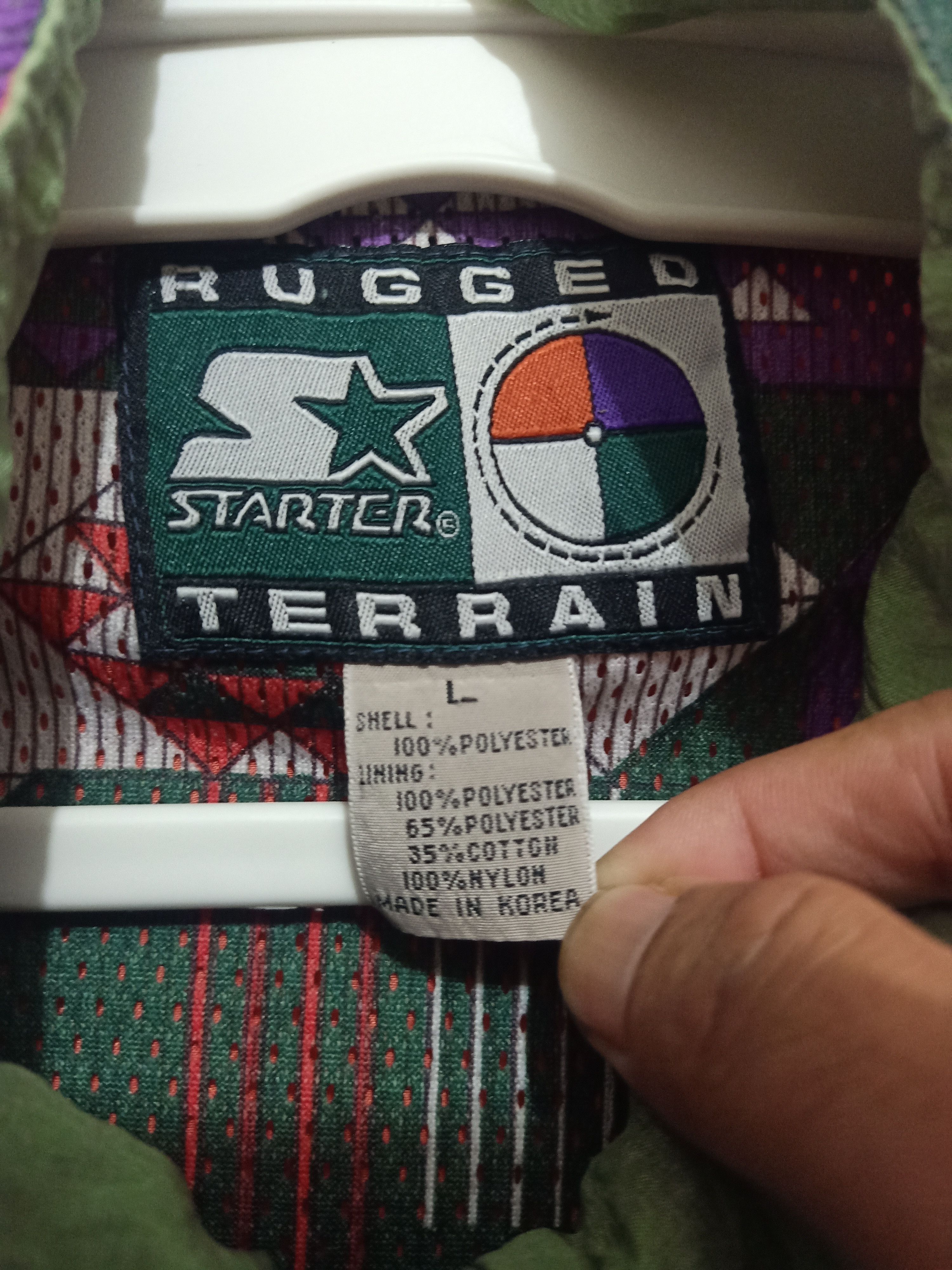 Vintage Rare Starter Rugged Terrain Geometric Windbreaker Jacket Size US L / EU 52-54 / 3 - 4 Thumbnail