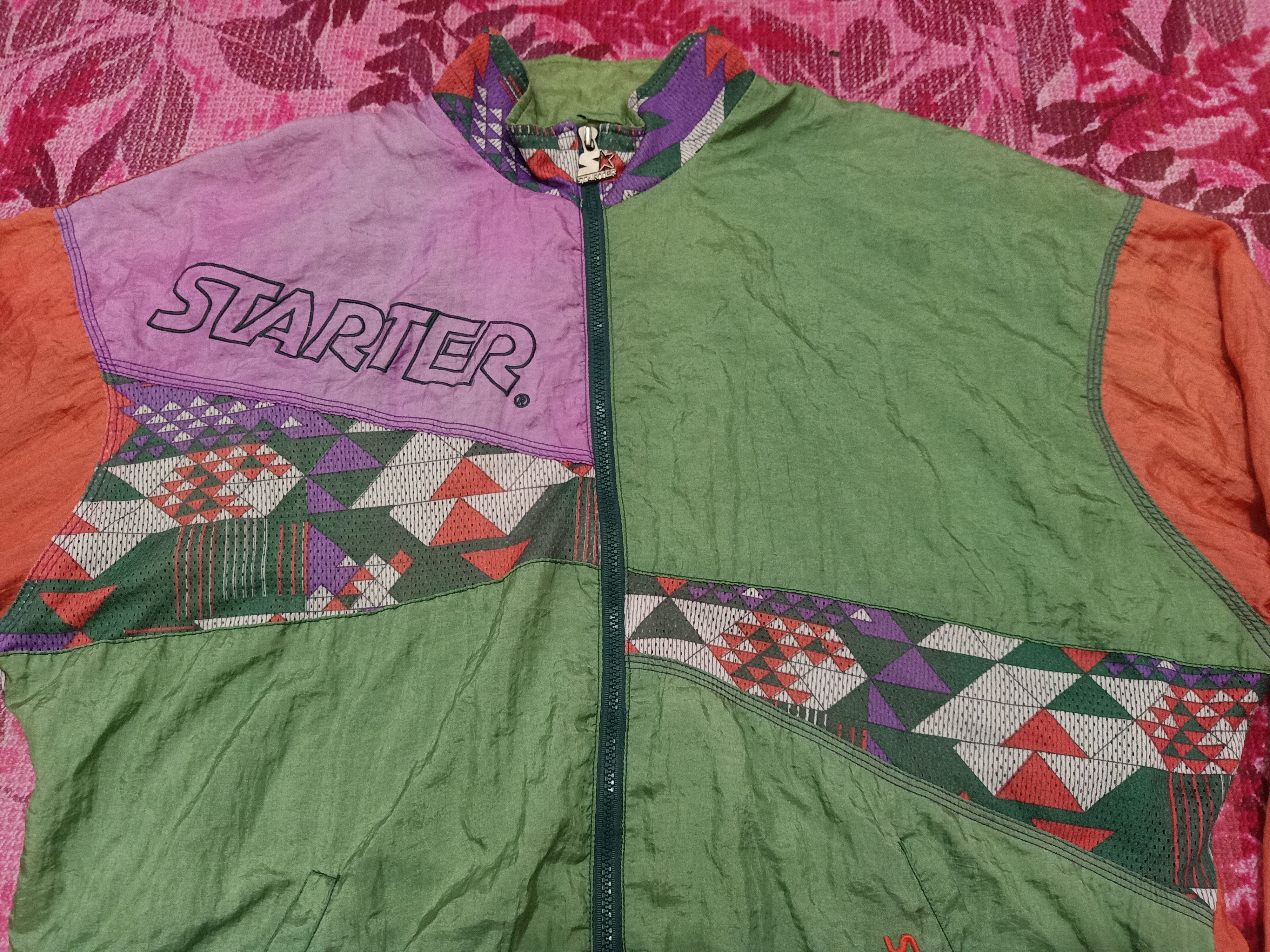 Vintage Rare Starter Rugged Terrain Geometric Windbreaker Jacket Size US L / EU 52-54 / 3 - 12 Thumbnail