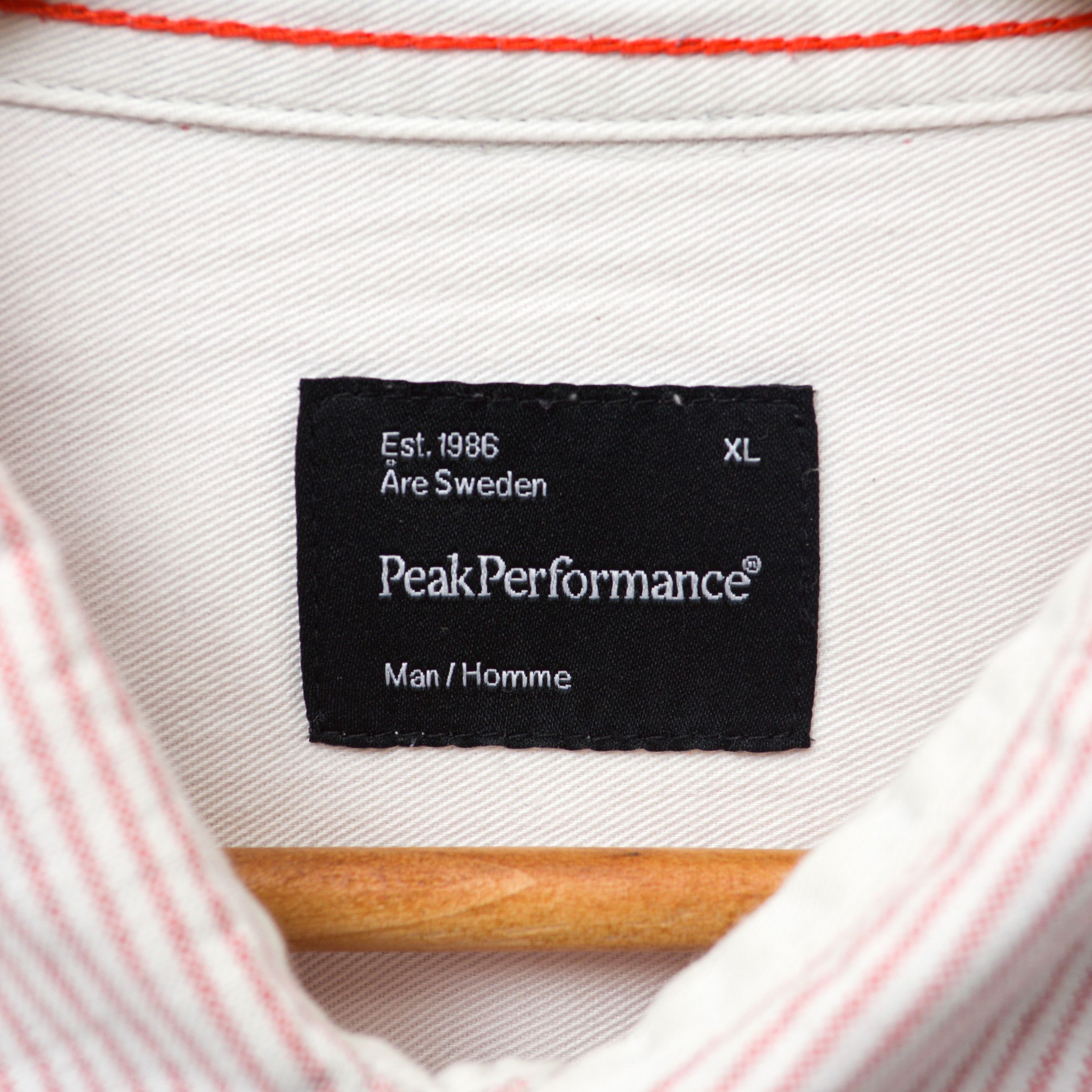 Peak Performance Casual Shirt Long Sleeve Button Up Striped Pink Cotton Size US XL / EU 56 / 4 - 2 Thumbnail