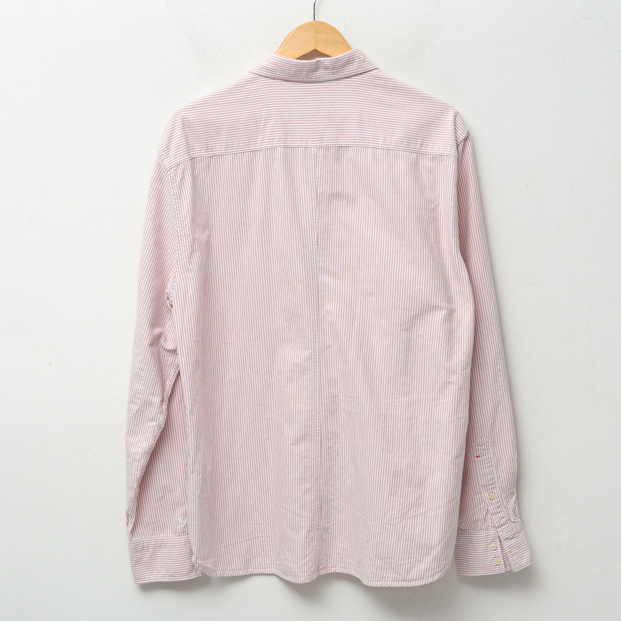 Peak Performance Casual Shirt Long Sleeve Button Up Striped Pink Cotton Size US XL / EU 56 / 4 - 4 Thumbnail