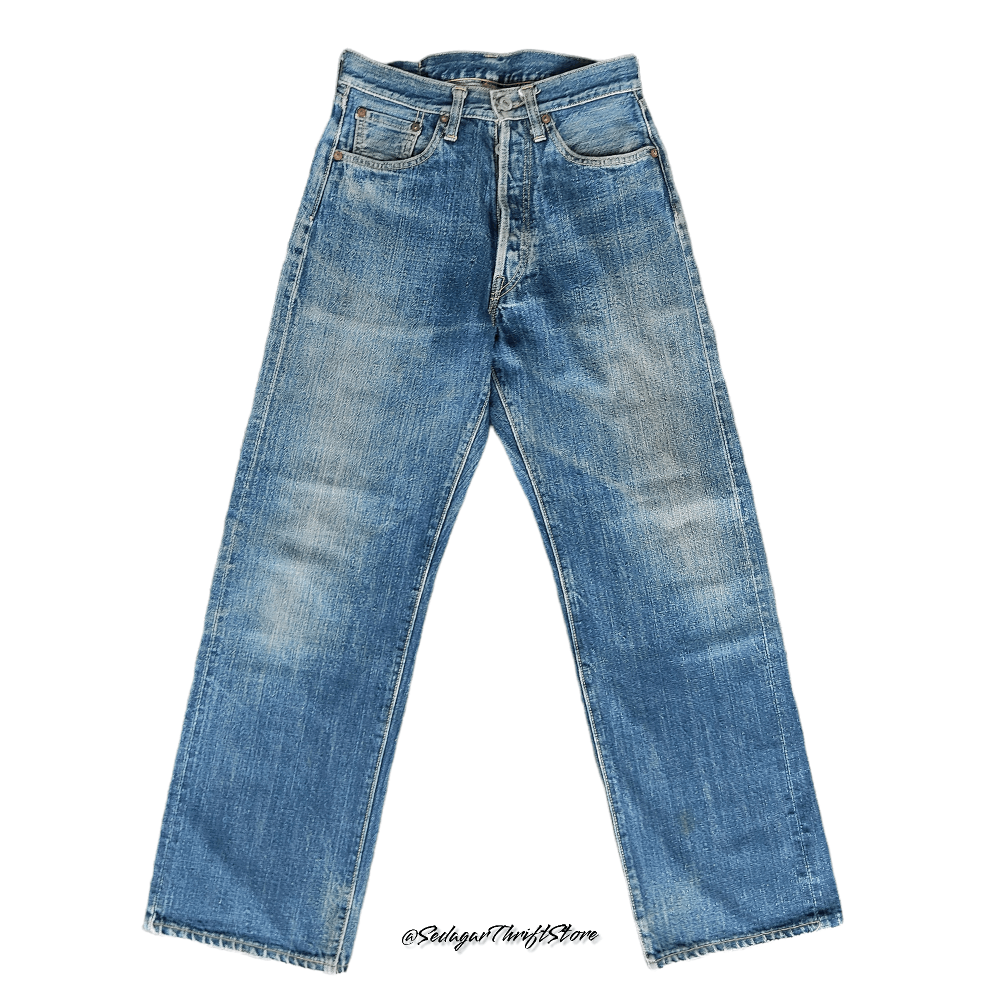 Japanese Brand Vintage Earth Culture Selvedge Denim Jeans Size US 27 - 1 Thumbnail