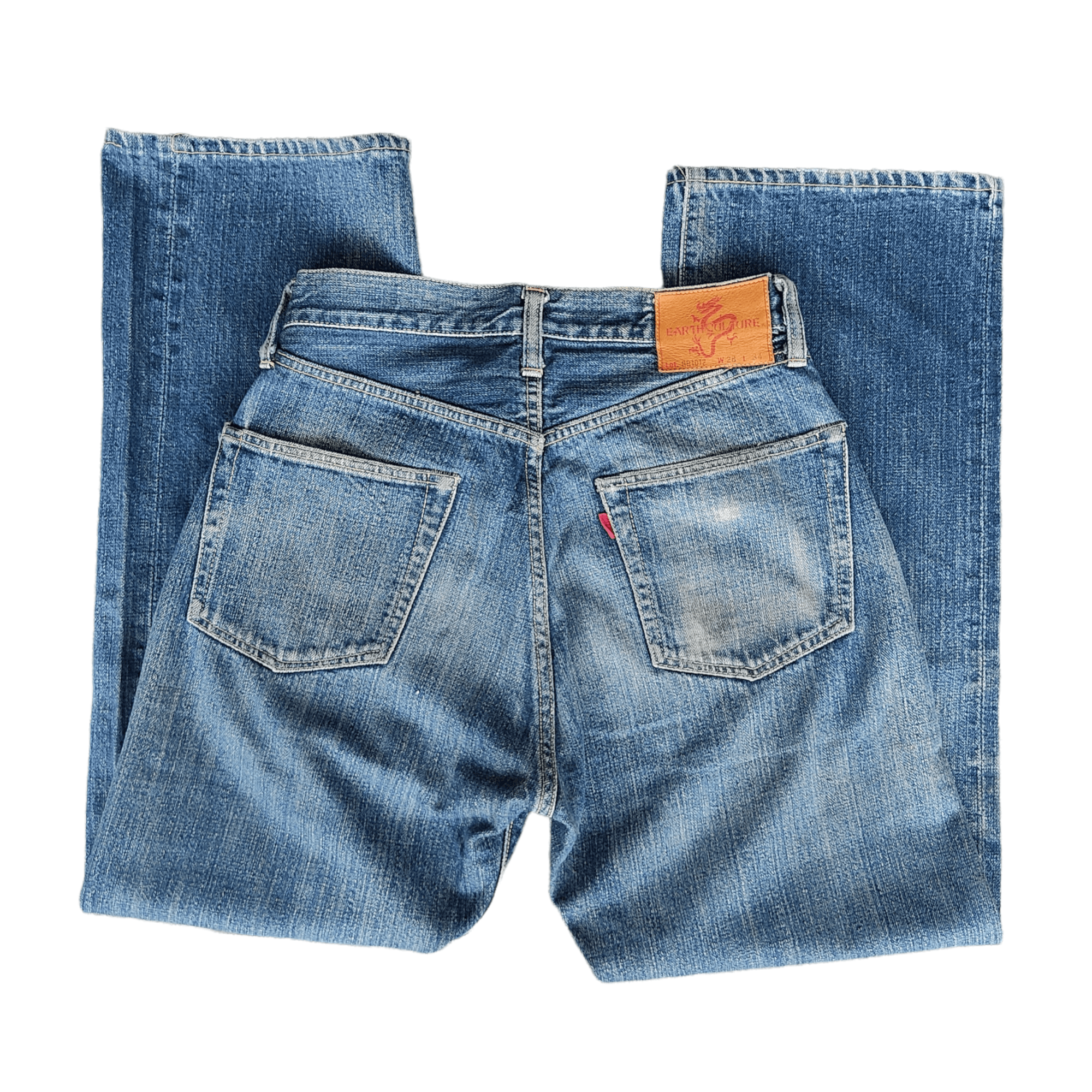 Japanese Brand Vintage Earth Culture Selvedge Denim Jeans Size US 27 - 5 Thumbnail