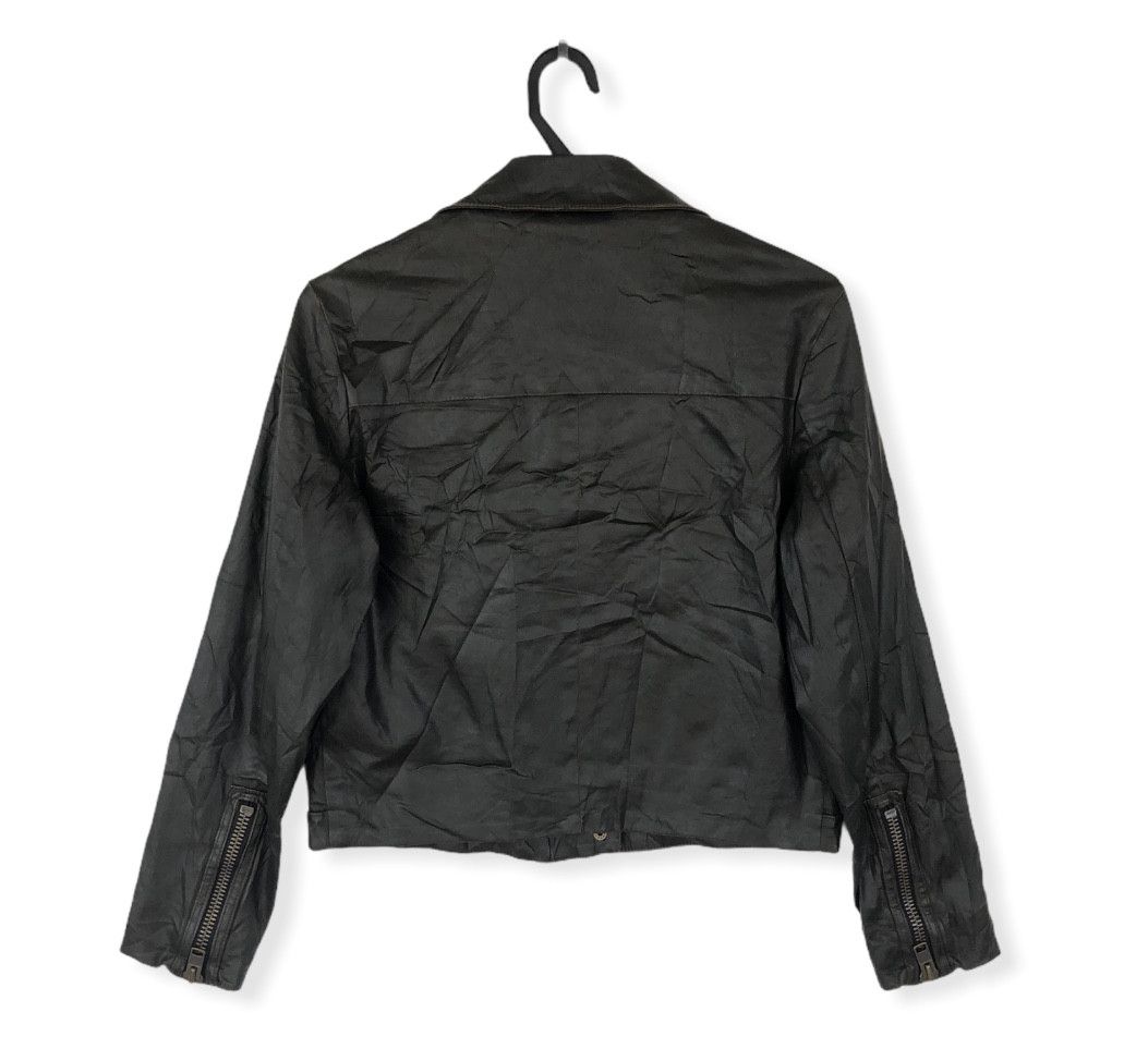Current/Elliot SOHO BIKER ARMY GREEN COATED FAUX LEATHER PERFECTO JACKET Size S / US 4 / IT 40 - 2 Thumbnail
