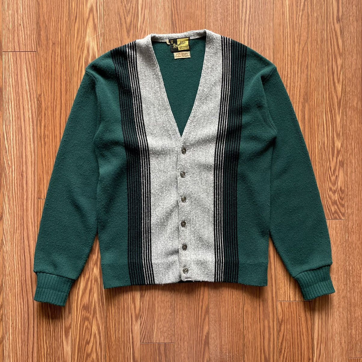 Vintage Vintage 1960s Lord James Striped Acrylic Cardigan