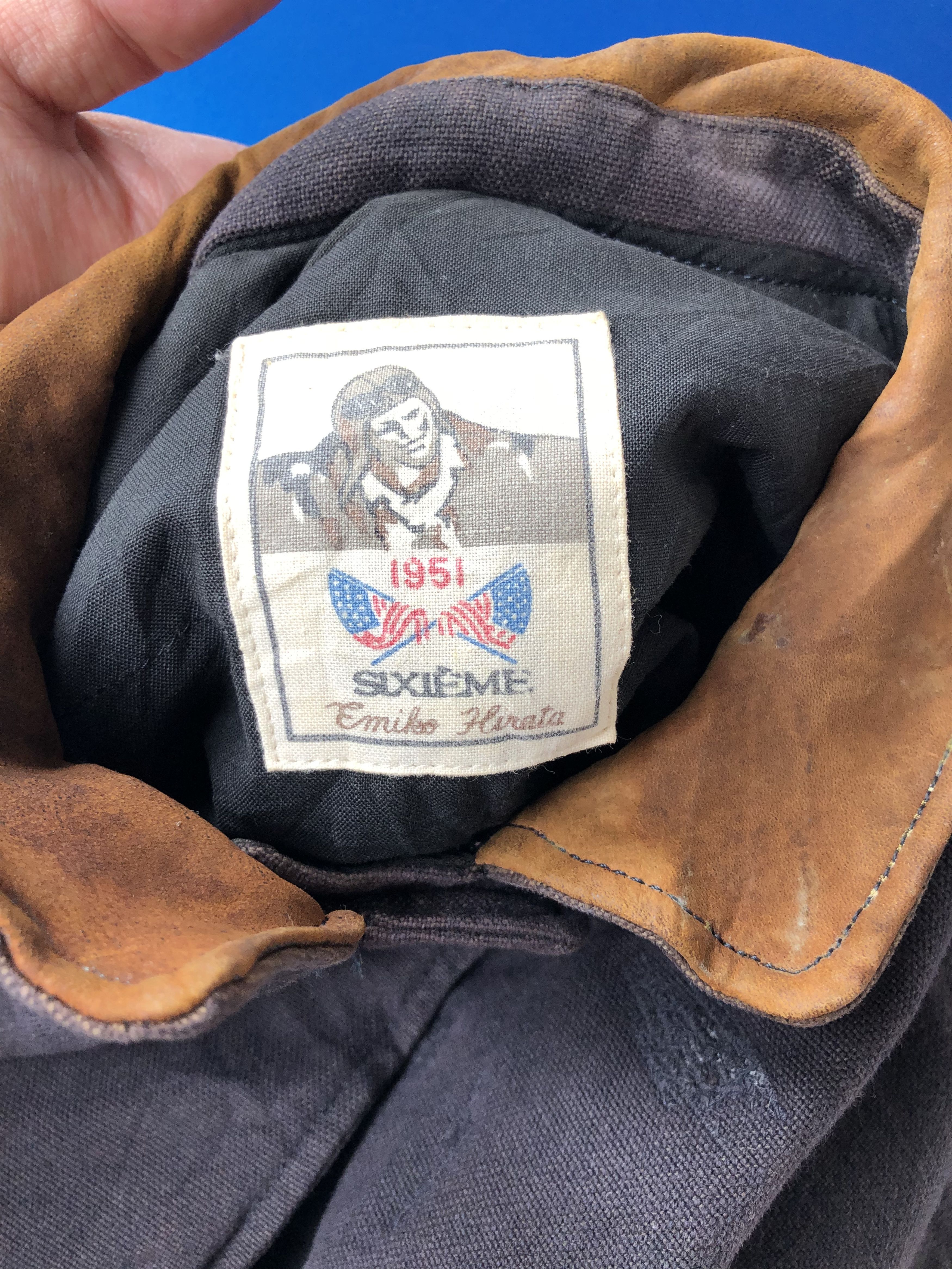 Japanese Brand VINTAGE 80’S DISTRESSED HIRATA LEATHER PATCH FLIGHT JACKET Size US M / EU 48-50 / 2 - 12 Thumbnail