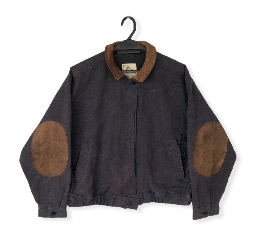 VINTAGE 80’S DISTRESSED HIRATA LEATHER PATCH FLIGHT JACKET