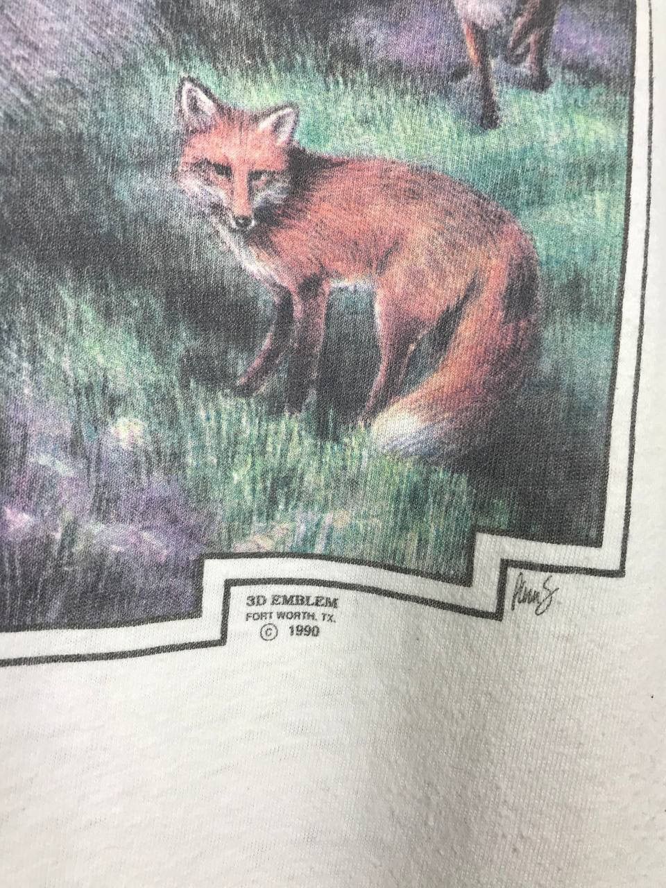 Vintage Fox 1990 American vintage animal 3D Emblem tee Size US L / EU 52-54 / 3 - 3 Thumbnail
