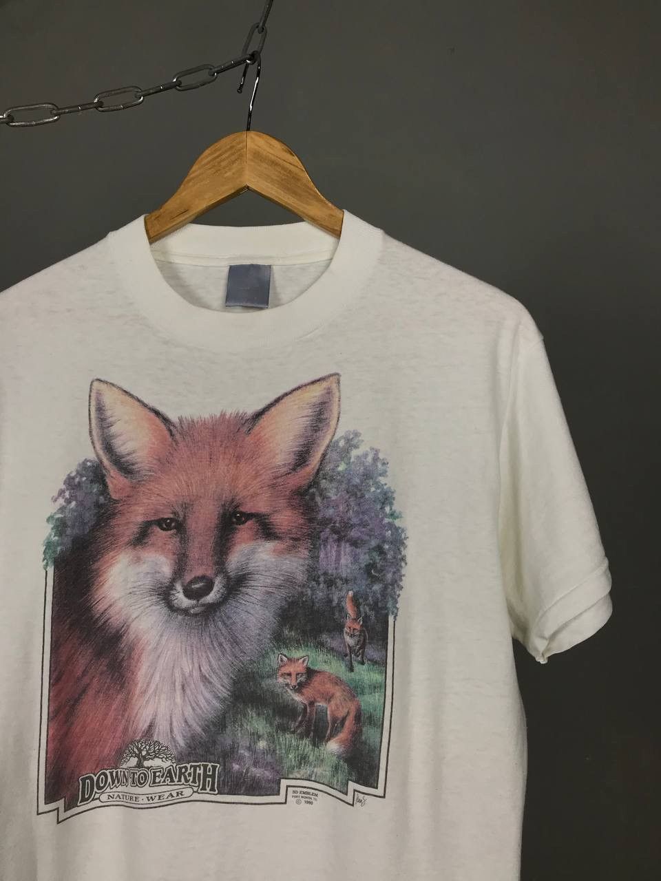 Vintage Fox 1990 American vintage animal 3D Emblem tee Size US L / EU 52-54 / 3 - 2 Thumbnail