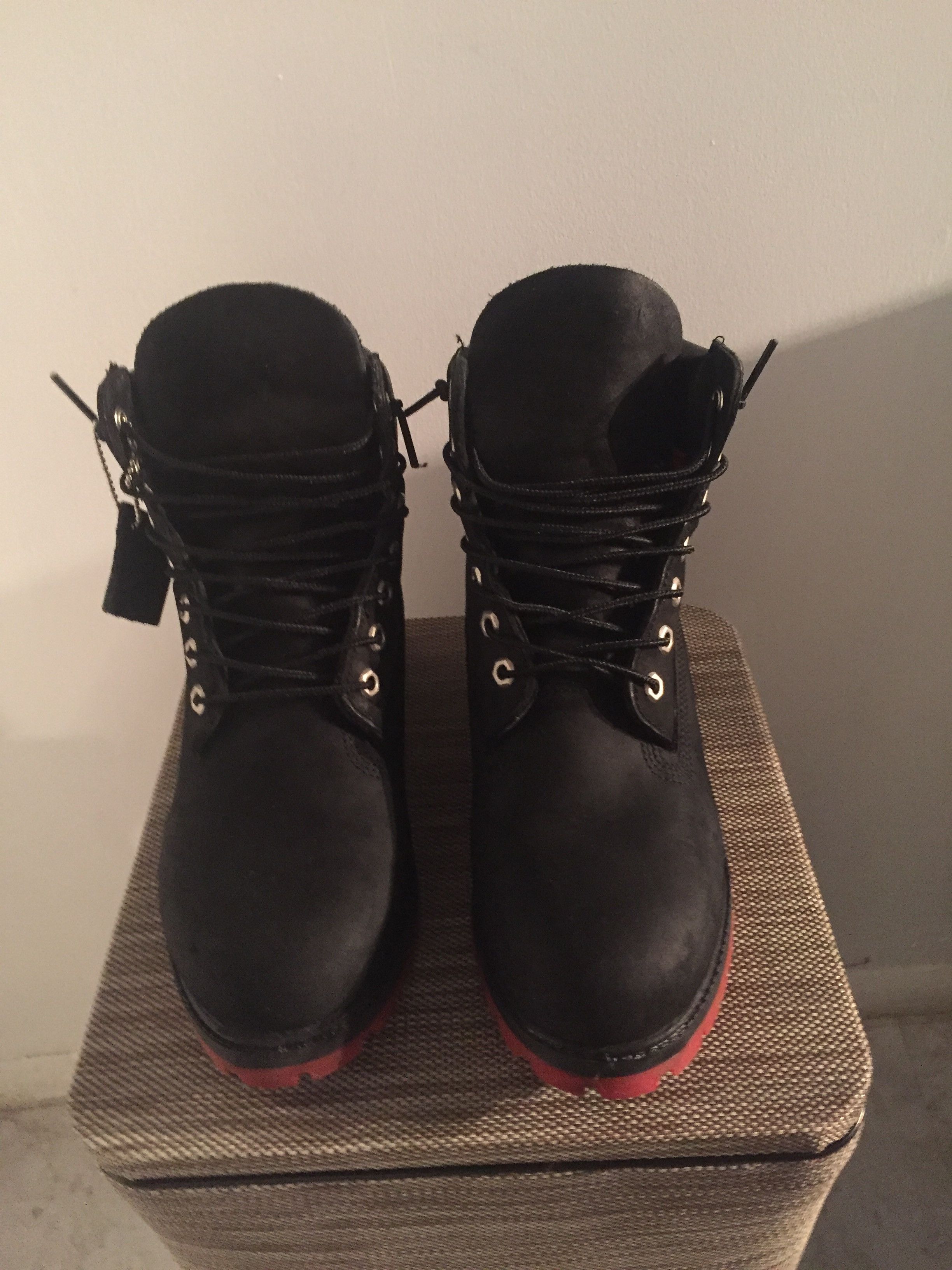 Red bottom sales timbs