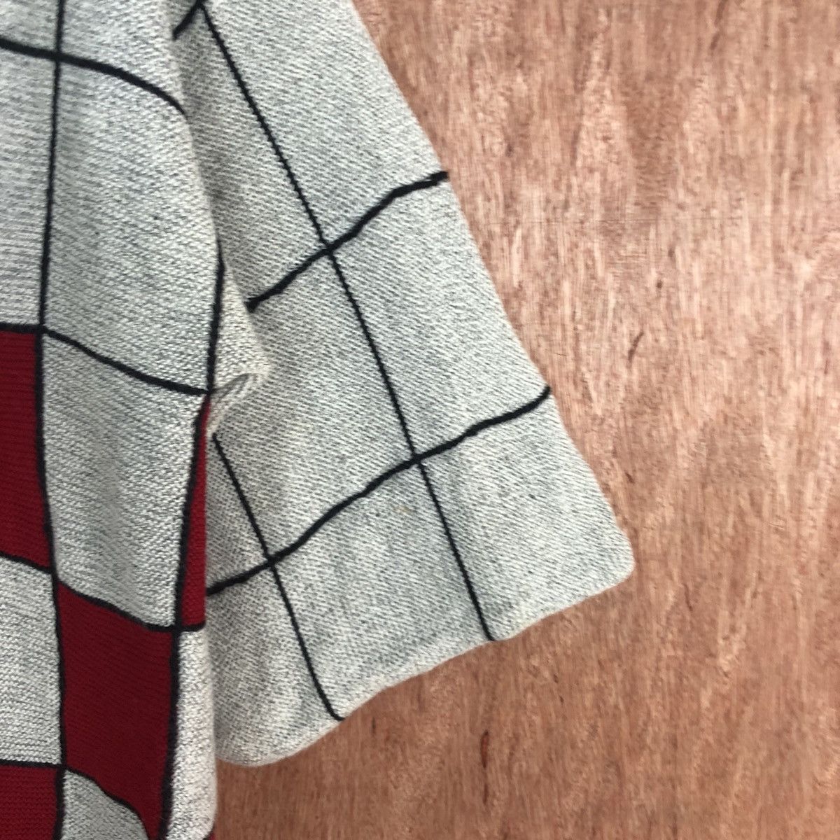 Japanese Brand Japan checkered vintage wool Grey Knit Kimono #H383 Size US M / EU 48-50 / 2 - 4 Thumbnail