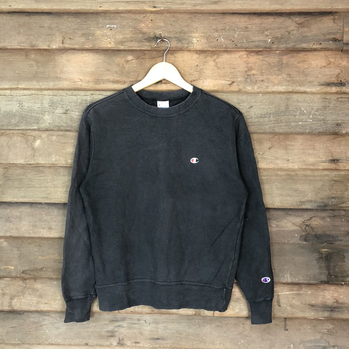 Champion Champion Black Faded vintage Sweatshirt #H428 Size S / US 4 / IT 40 - 1 Thumbnail