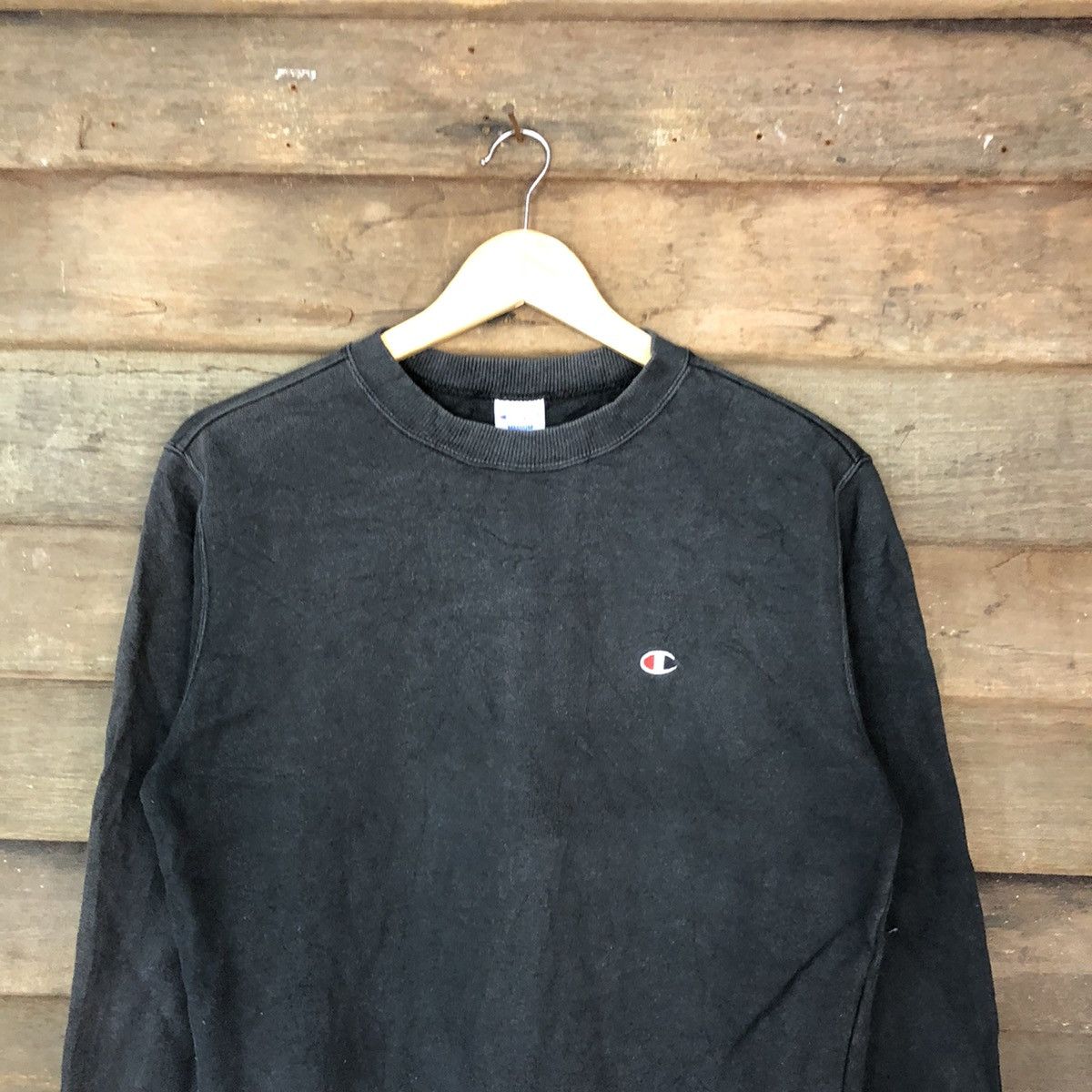 Champion Champion Black Faded vintage Sweatshirt #H428 Size S / US 4 / IT 40 - 2 Thumbnail