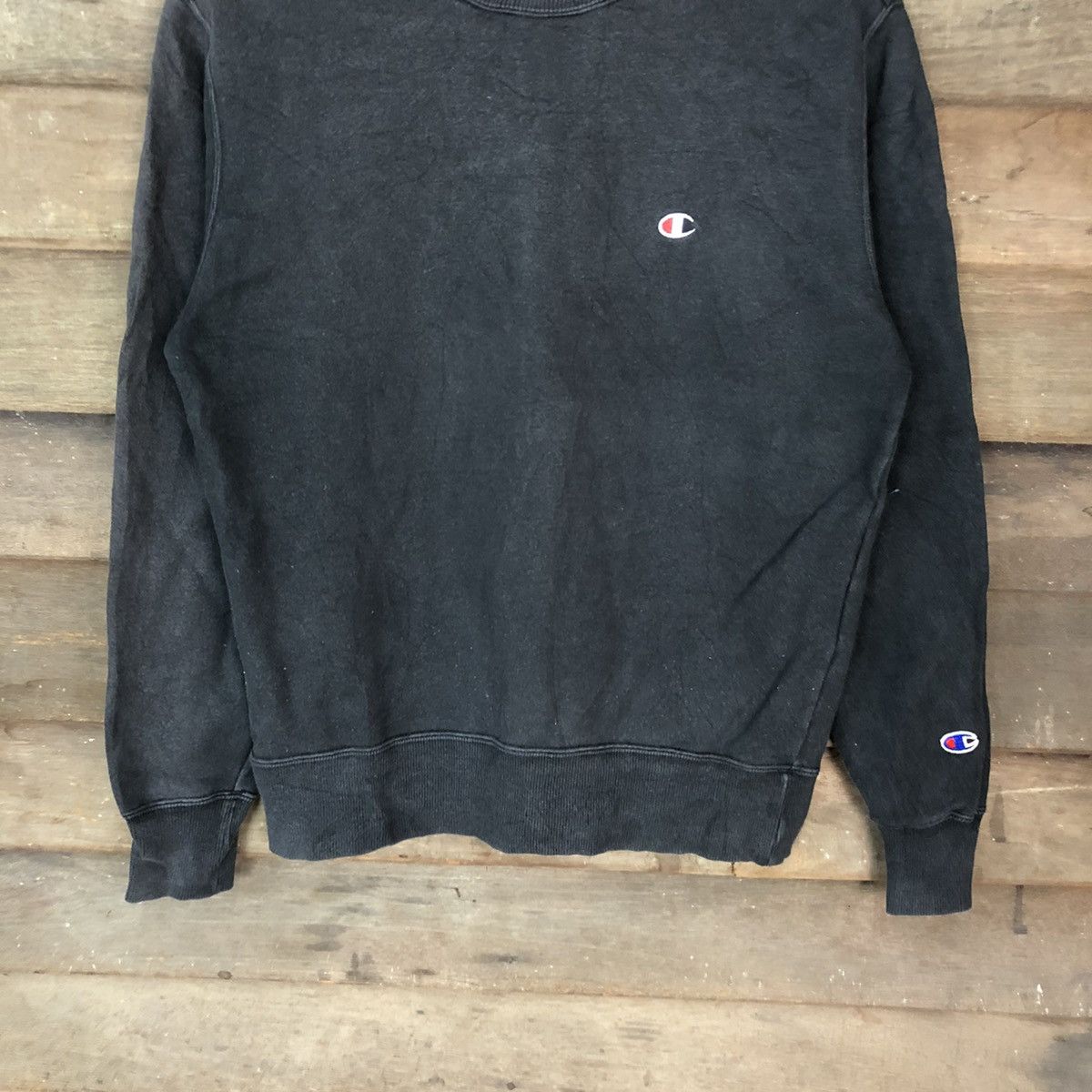 Champion Champion Black Faded vintage Sweatshirt #H428 Size S / US 4 / IT 40 - 3 Thumbnail