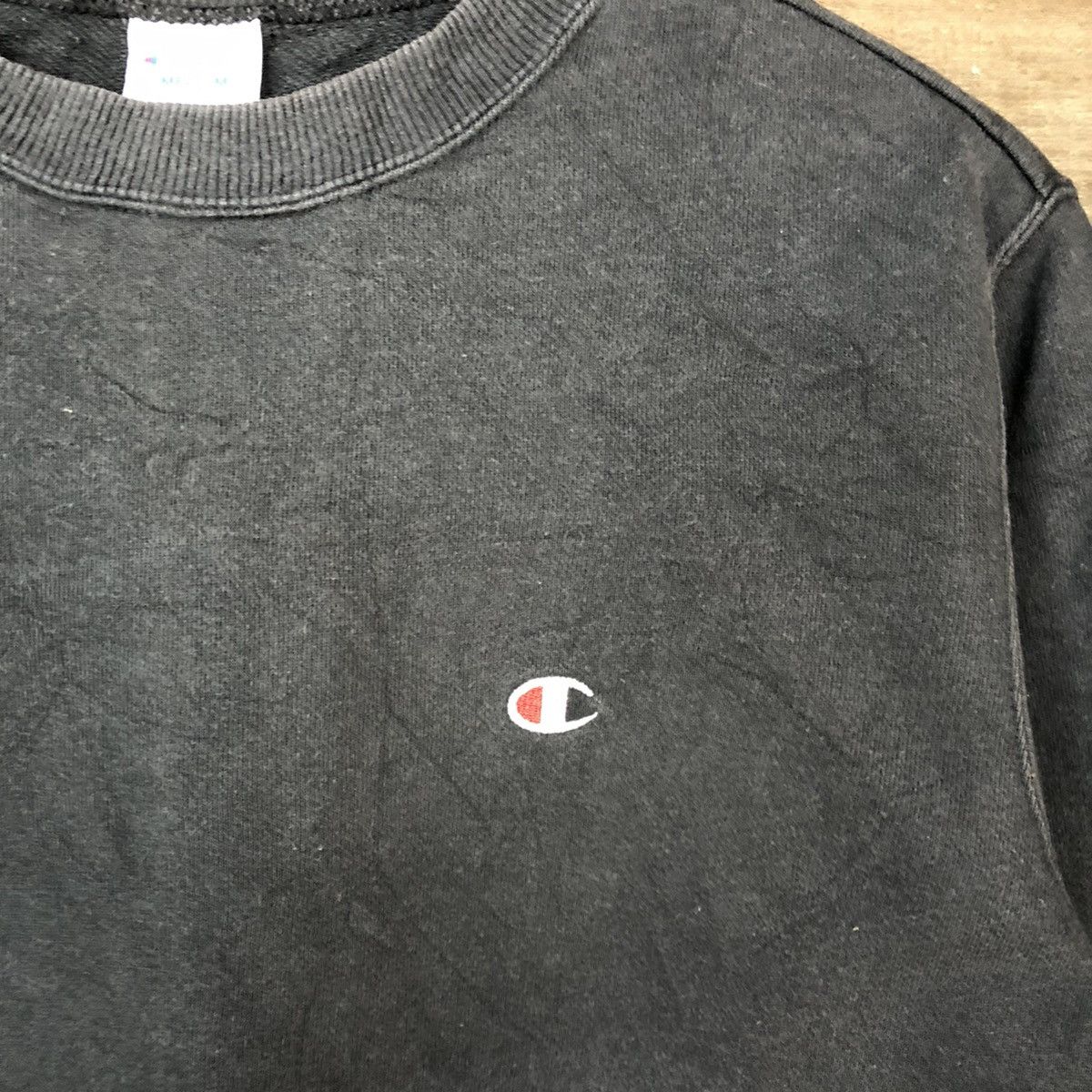 Champion Champion Black Faded vintage Sweatshirt #H428 Size S / US 4 / IT 40 - 7 Thumbnail