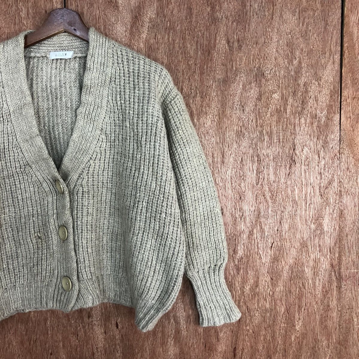 Homespun Knitwear Billzen Brown japan knitwear Cardigan #H372 Size US M / EU 48-50 / 2 - 5 Thumbnail