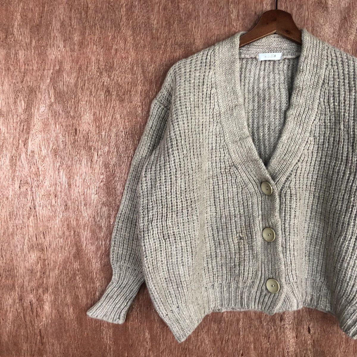Homespun Knitwear Billzen Brown japan knitwear Cardigan #H372 Size US M / EU 48-50 / 2 - 7 Thumbnail