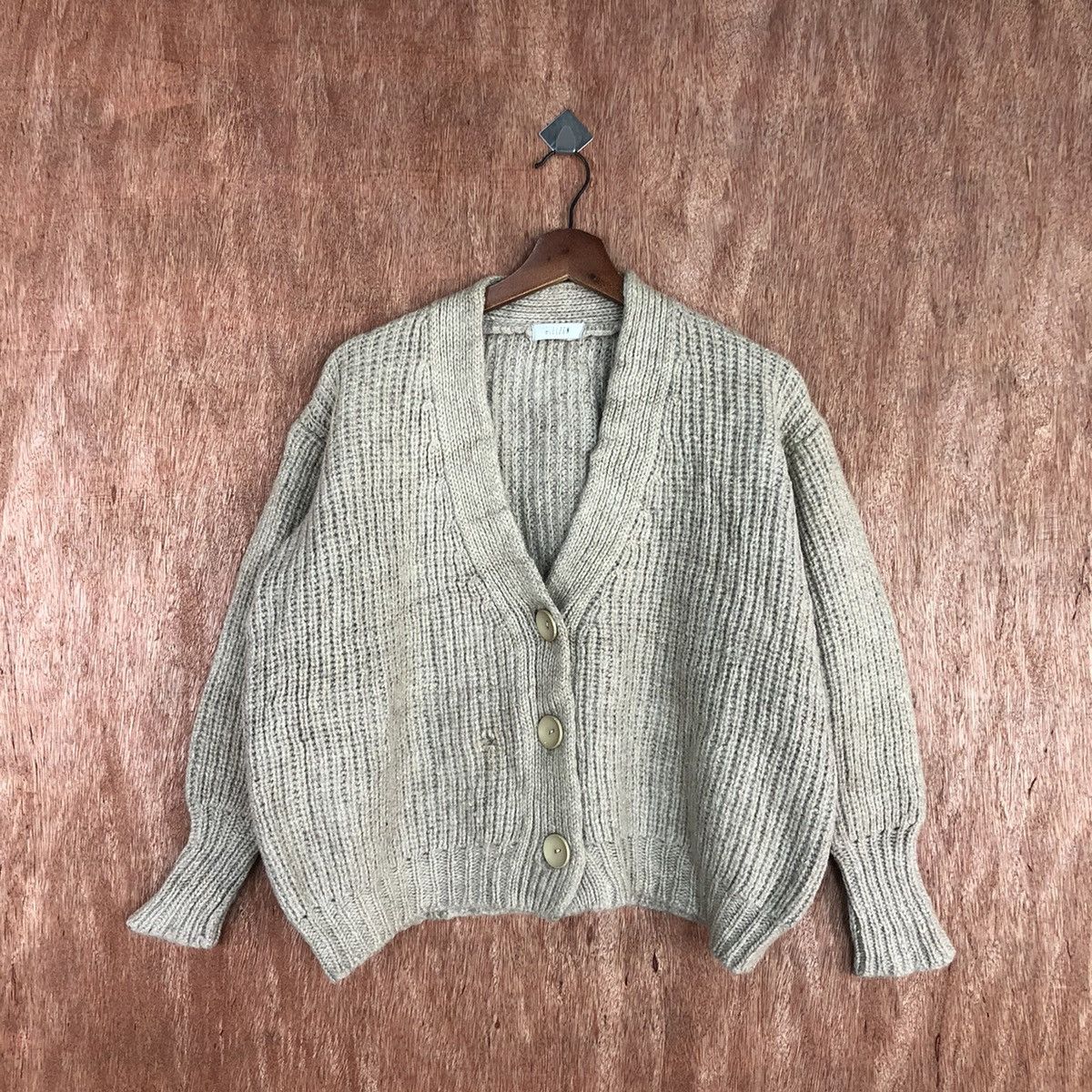 Homespun Knitwear Billzen Brown japan knitwear Cardigan #H372 Size US M / EU 48-50 / 2 - 3 Thumbnail