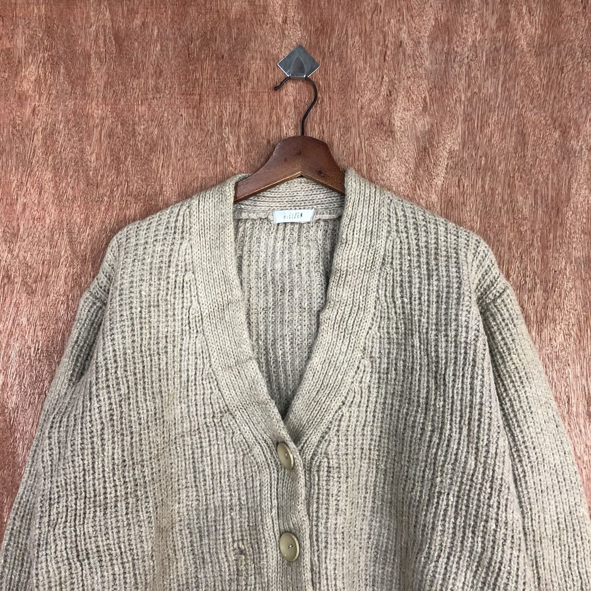 Homespun Knitwear Billzen Brown japan knitwear Cardigan #H372 Size US M / EU 48-50 / 2 - 2 Thumbnail