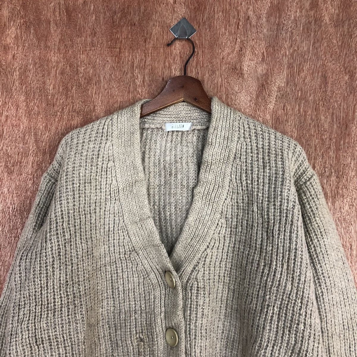 Homespun Knitwear Billzen Brown japan knitwear Cardigan #H372 Size US M / EU 48-50 / 2 - 9 Thumbnail