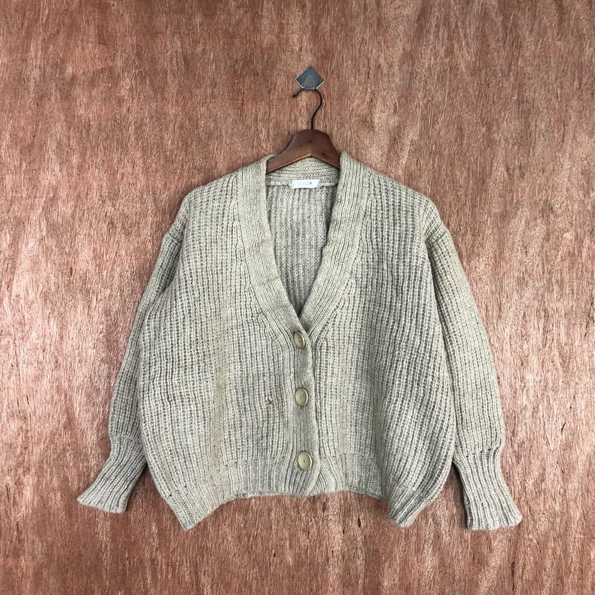 Homespun Knitwear Billzen Brown japan knitwear Cardigan #H372 Size US M / EU 48-50 / 2 - 1 Thumbnail