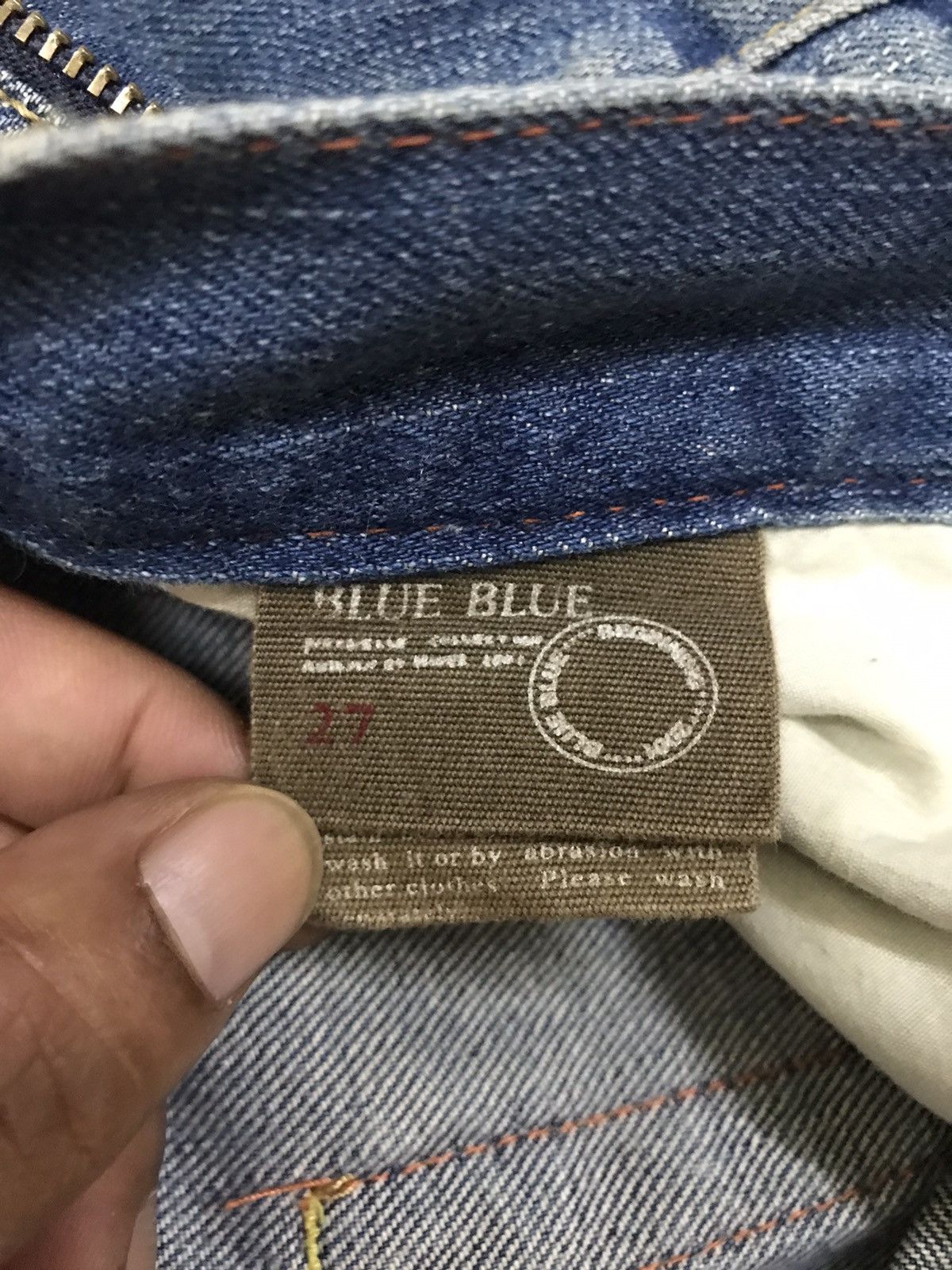 Blue Blue Japan × Japanese Brand Blue Blue Japan Distressed Denim Jeans Bootcut For Women Size 29" - 21 Thumbnail