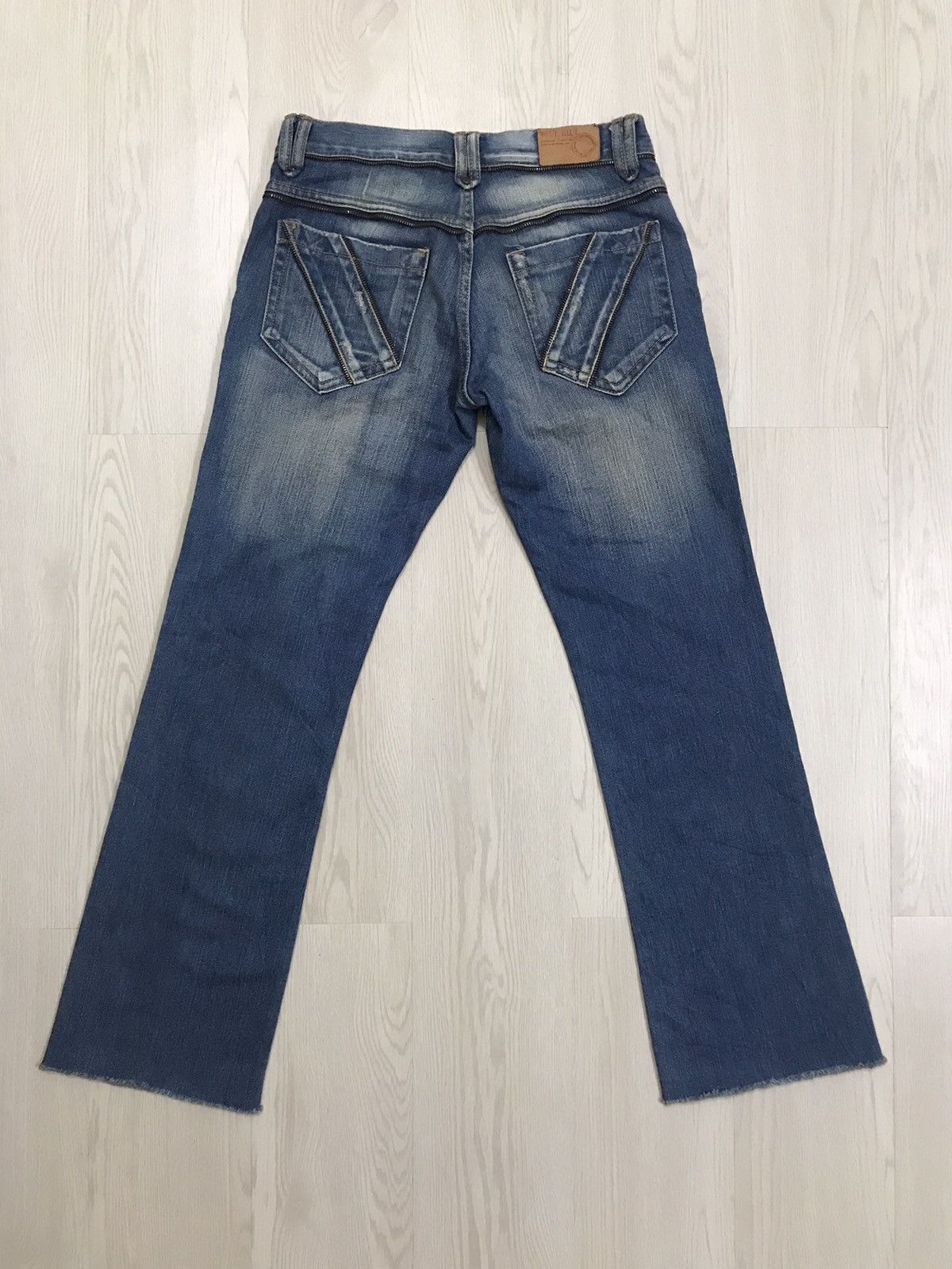 Blue Blue Japan × Japanese Brand Blue Blue Japan Distressed Denim Jeans Bootcut For Women Size 29" - 2 Thumbnail