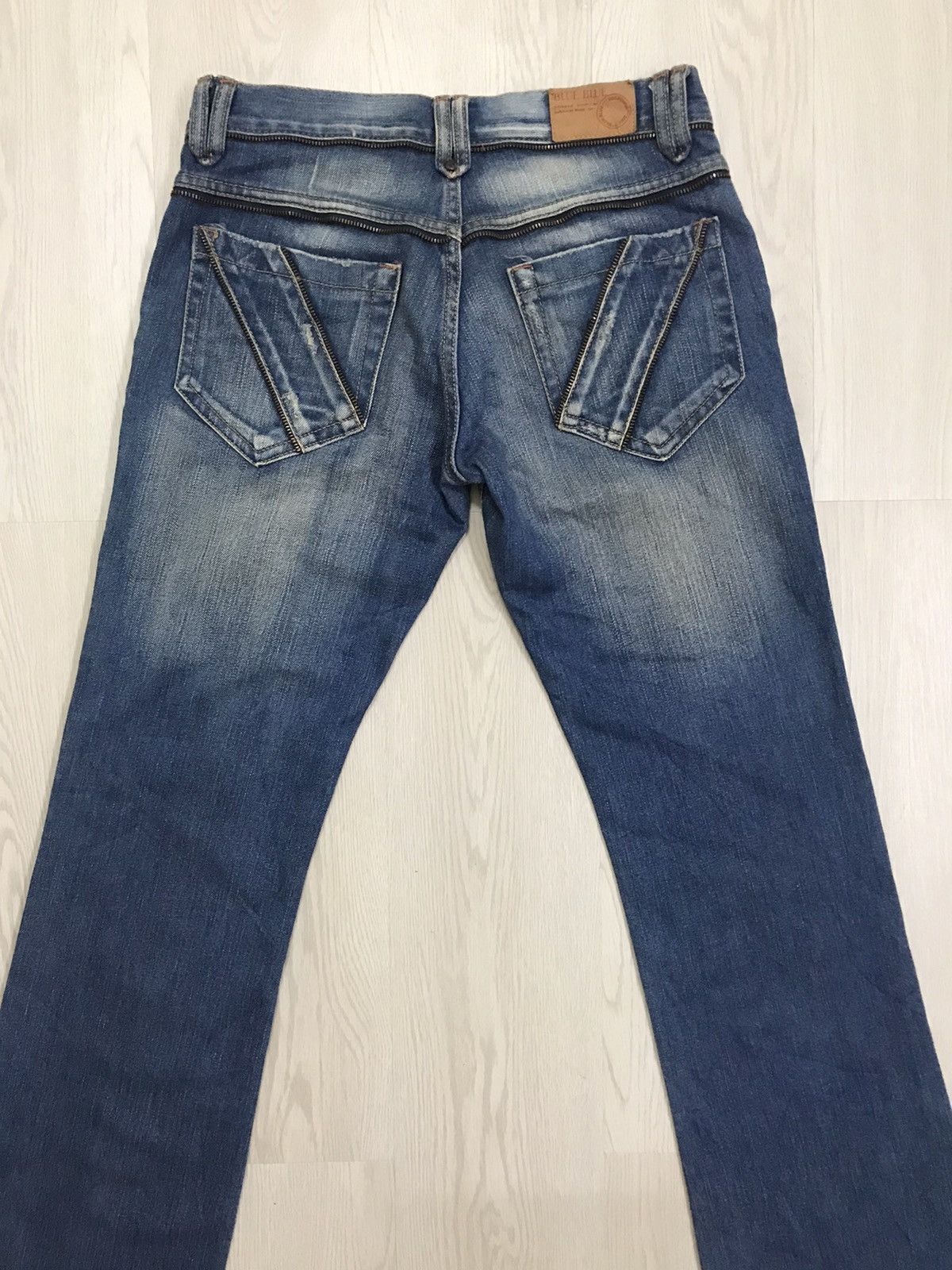 Blue Blue Japan × Japanese Brand Blue Blue Japan Distressed Denim Jeans Bootcut For Women Size 29" - 11 Thumbnail