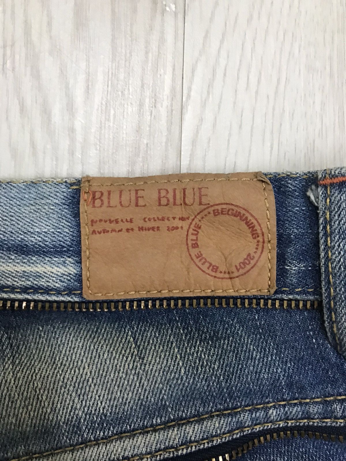 Blue Blue Japan × Japanese Brand Blue Blue Japan Distressed Denim Jeans Bootcut For Women Size 29" - 19 Thumbnail