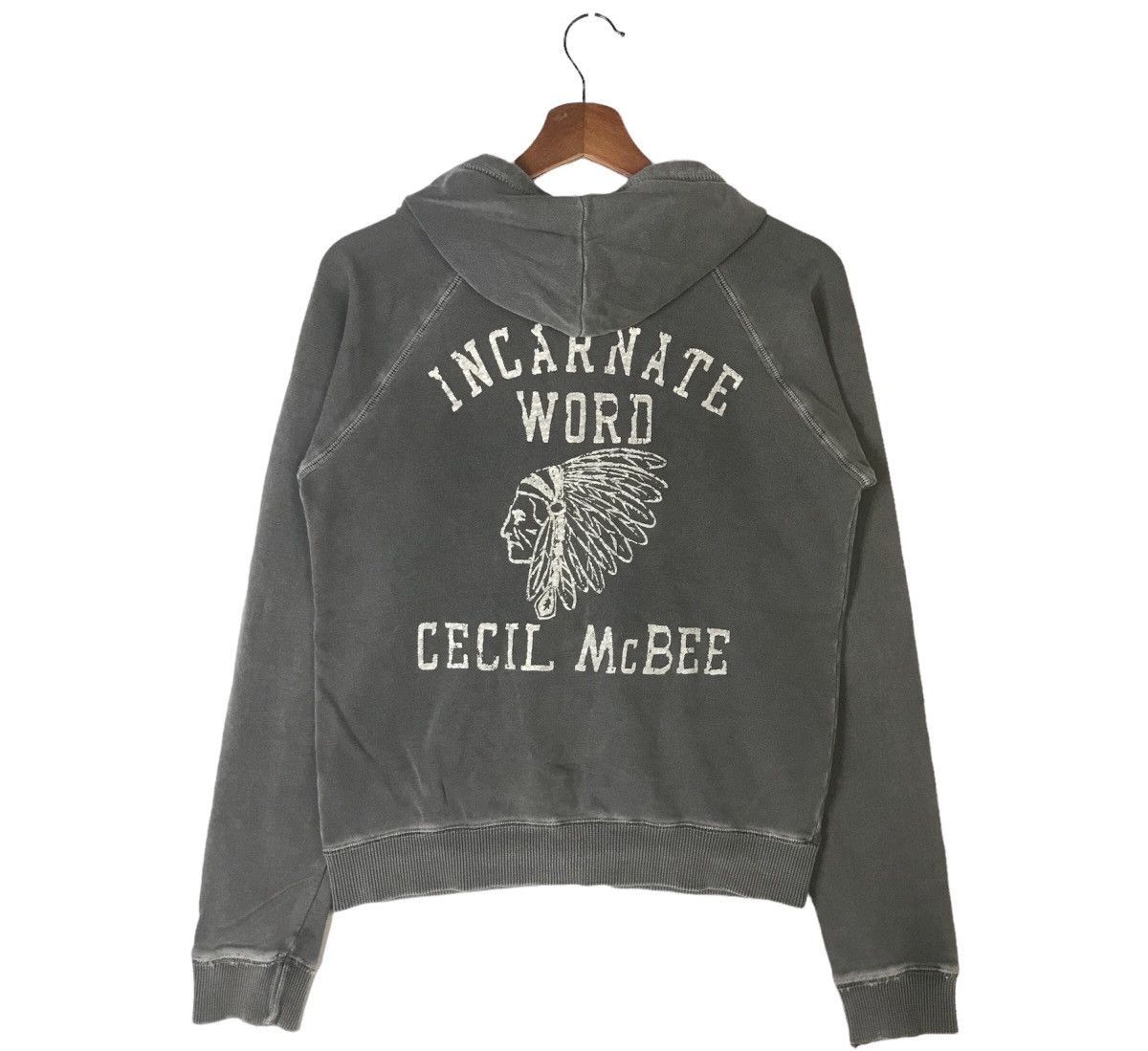 Designer × Japanese Brand × Vintage Cecil McBee Indians Native Washed Zipper Hoodie Size US S / EU 44-46 / 1 - 1 Thumbnail