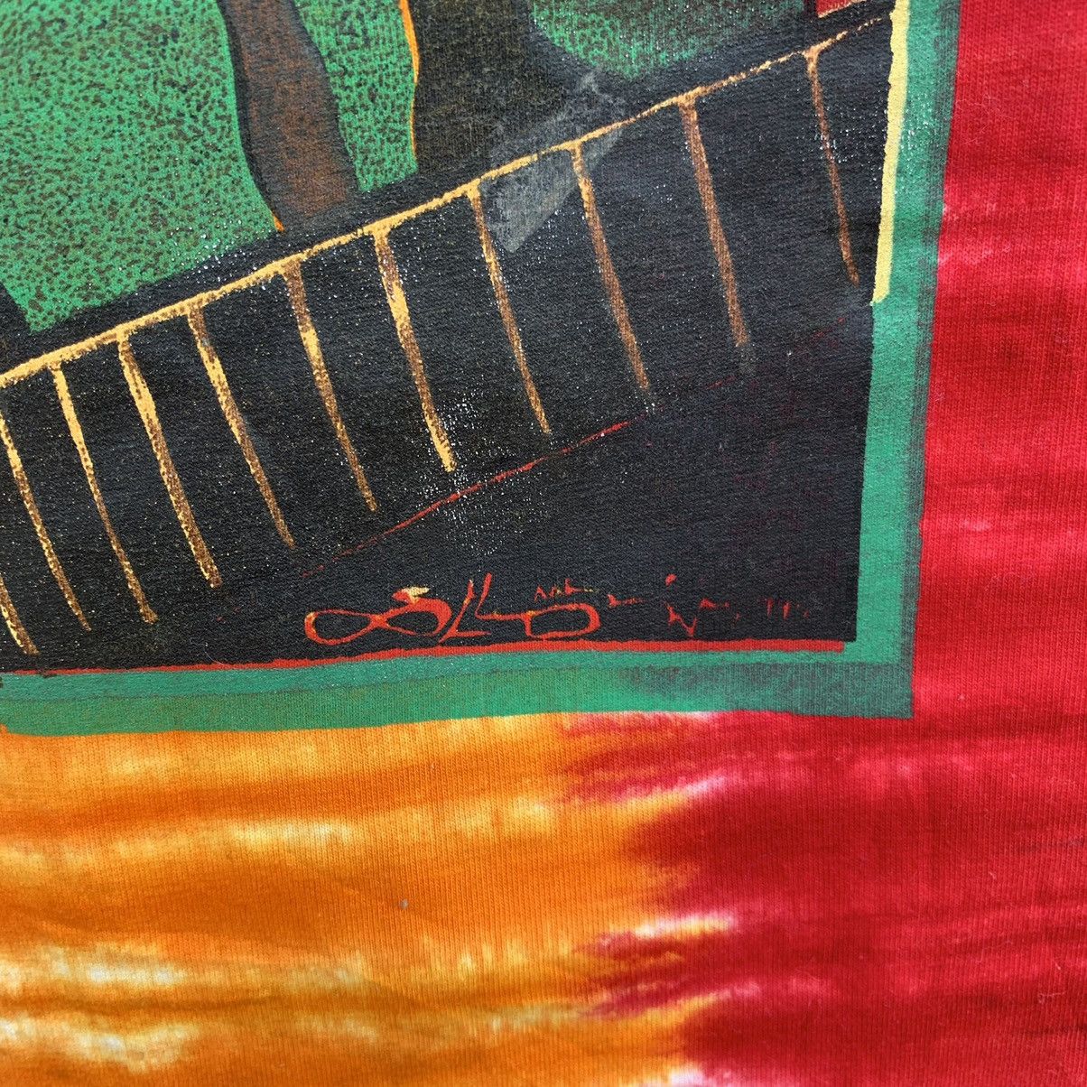 Bob Marley × Handmade × Vintage Vintage BOB MARLEY HANDMADE TIE DYE DESIGN T-shirt Size US XL / EU 56 / 4 - 4 Thumbnail