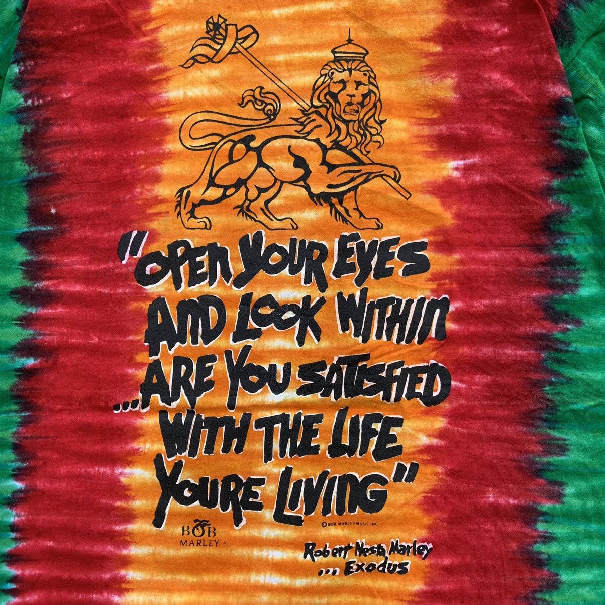 Bob Marley × Handmade × Vintage Vintage BOB MARLEY HANDMADE TIE DYE DESIGN T-shirt Size US XL / EU 56 / 4 - 10 Thumbnail